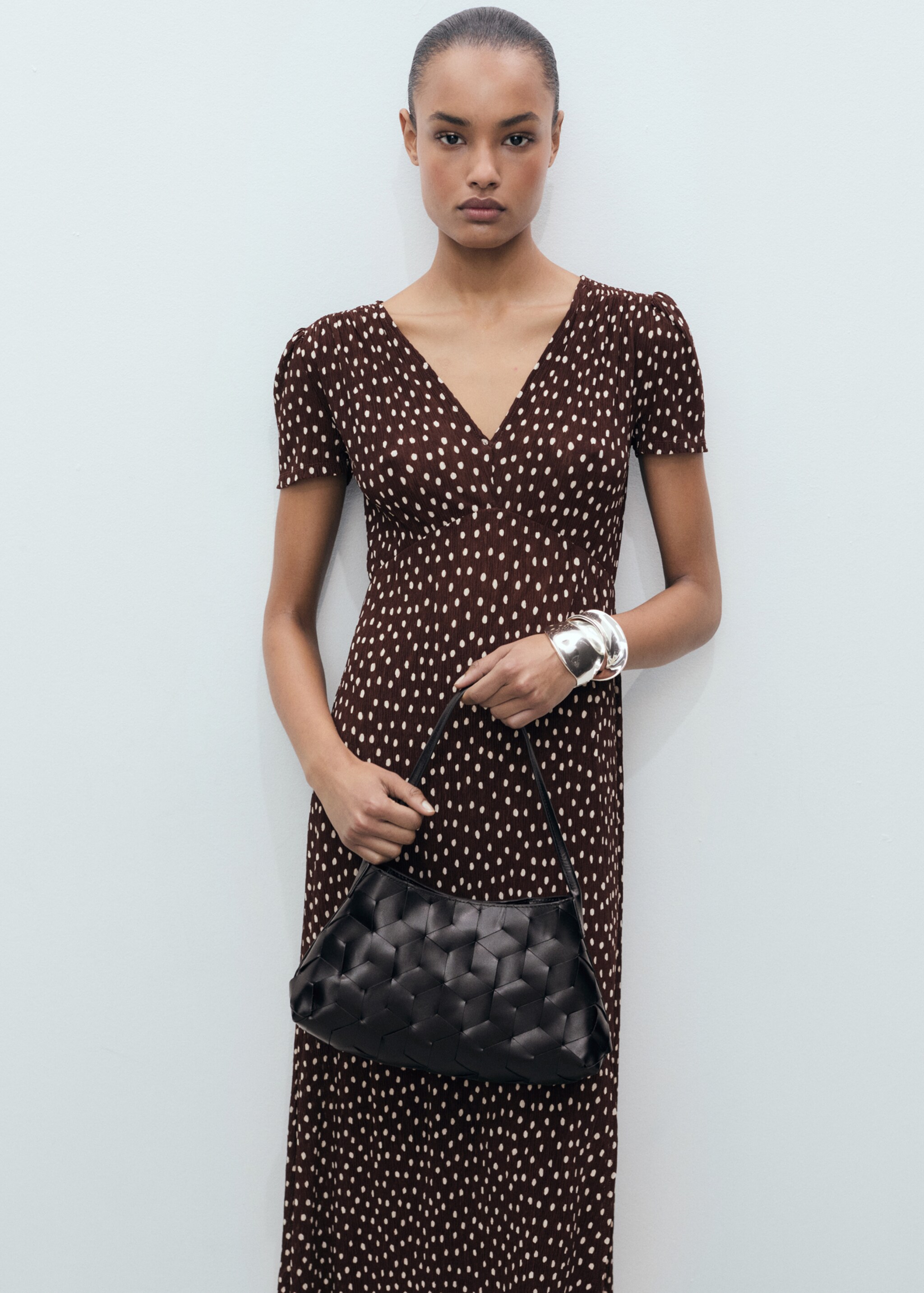 Robe midi à imprimé - Plan moyen