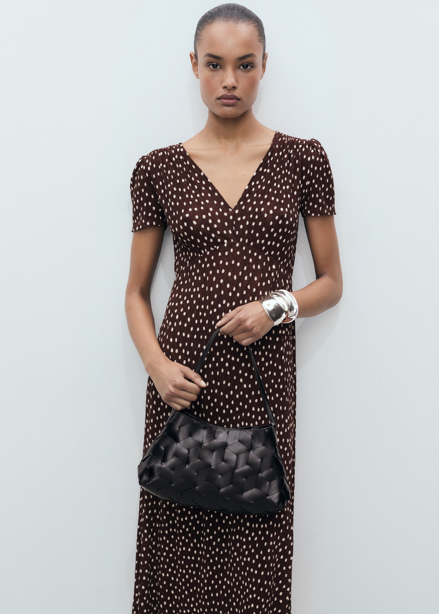 Robe midi à imprimé - Plan moyen