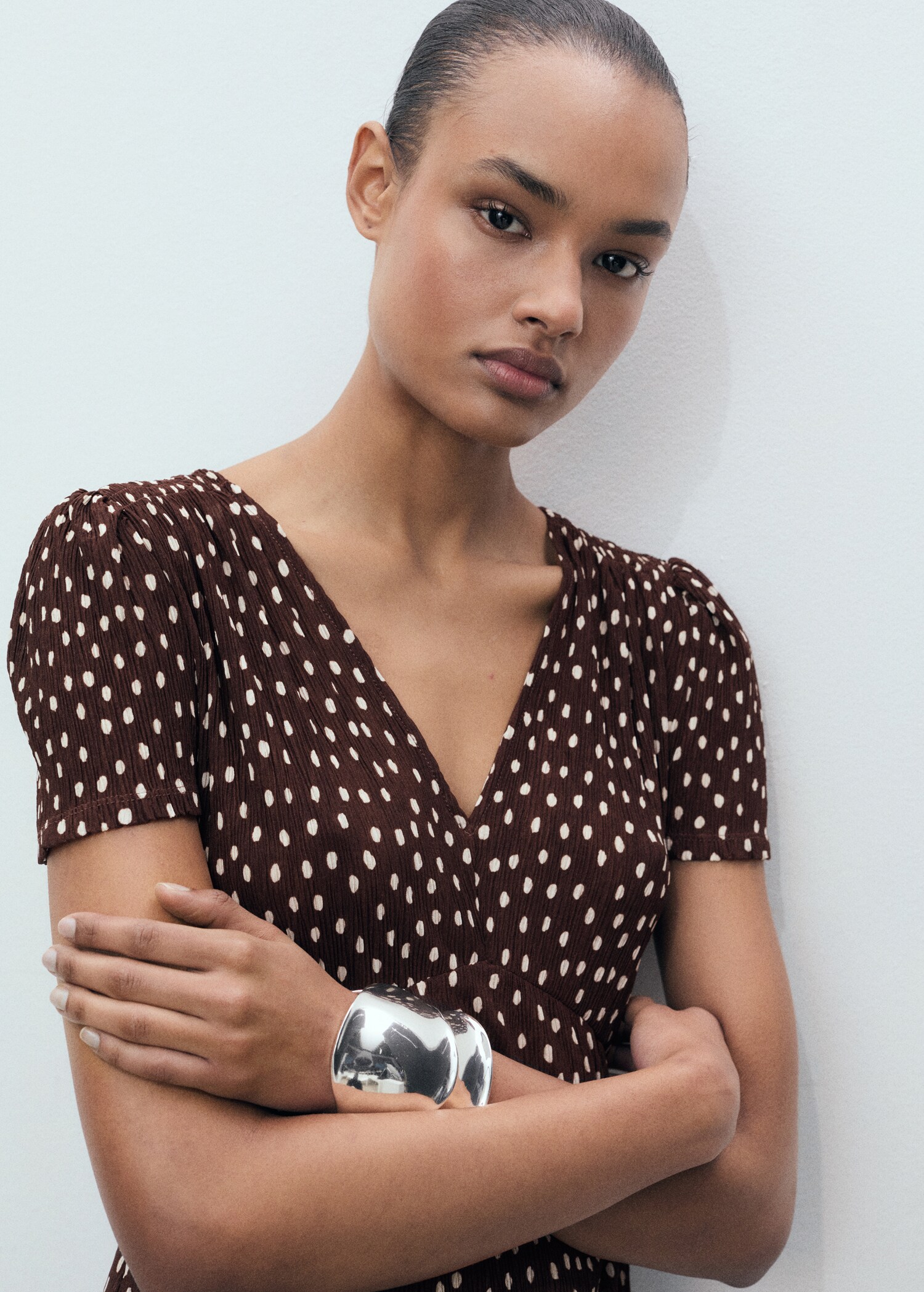 Robe midi à imprimé - Détail de l'article 1