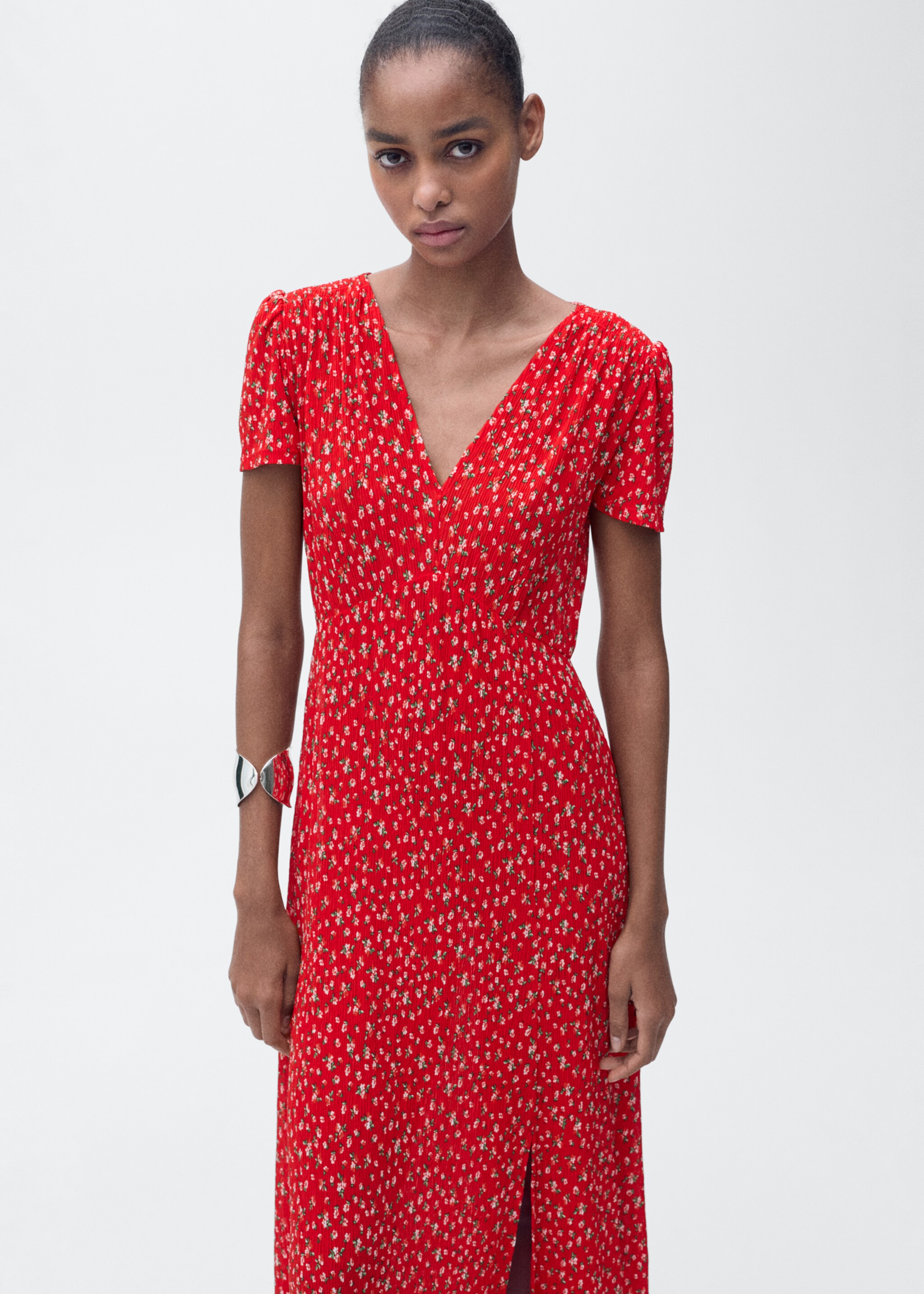 Robe midi à imprimé - Plan moyen