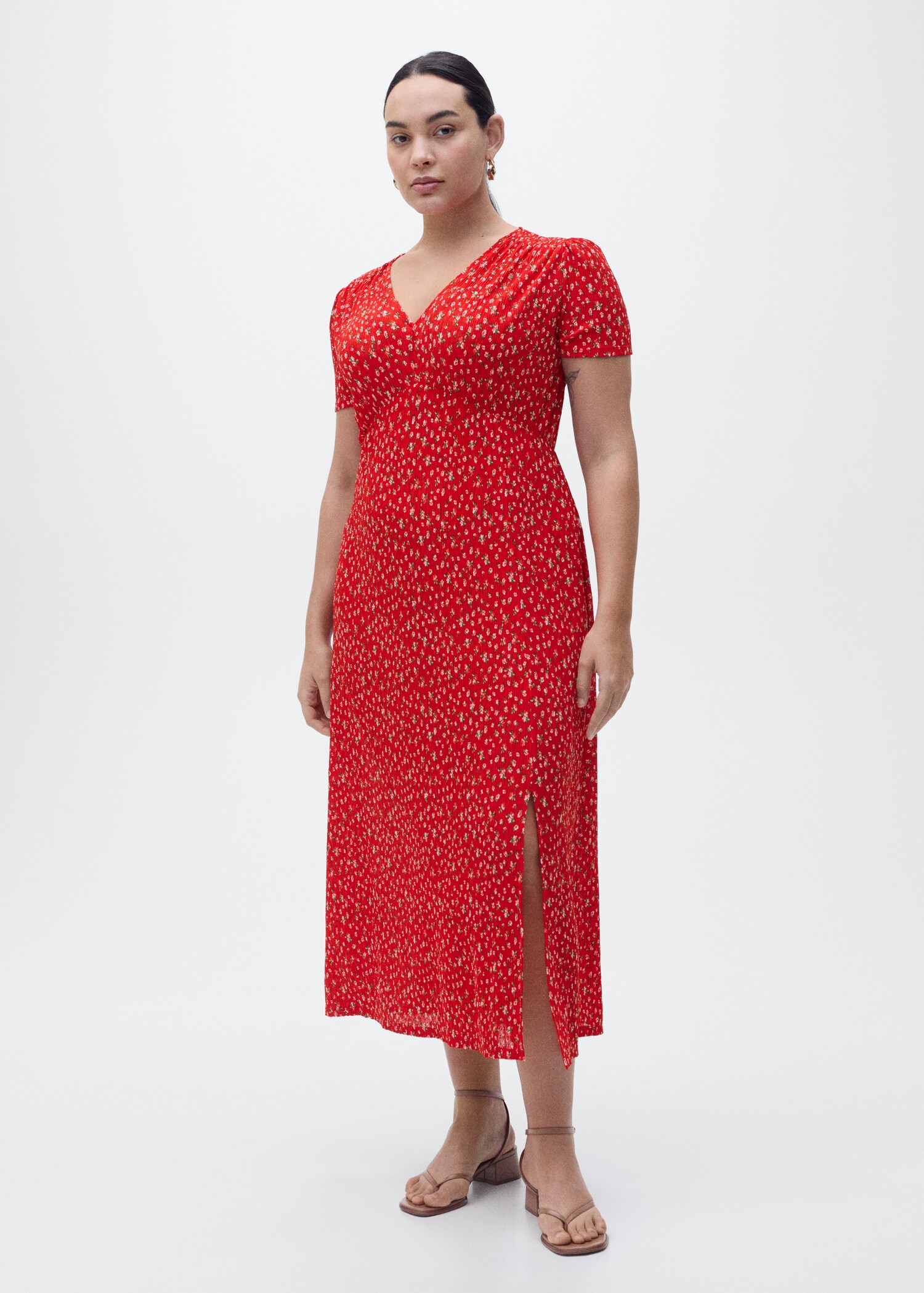 Vestido midi estampado - Detalle del artículo 3