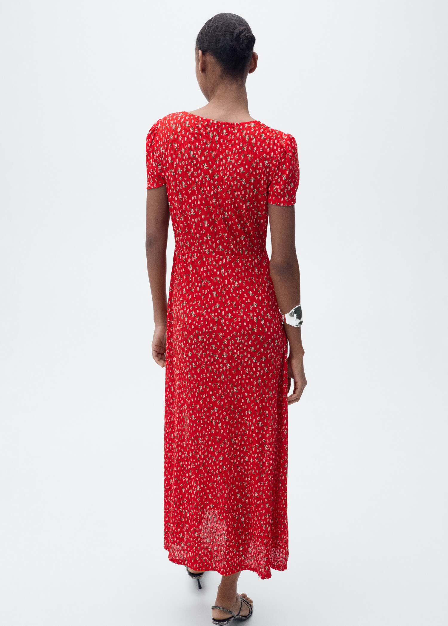 Vestido midi estampado - Reverso del artículo