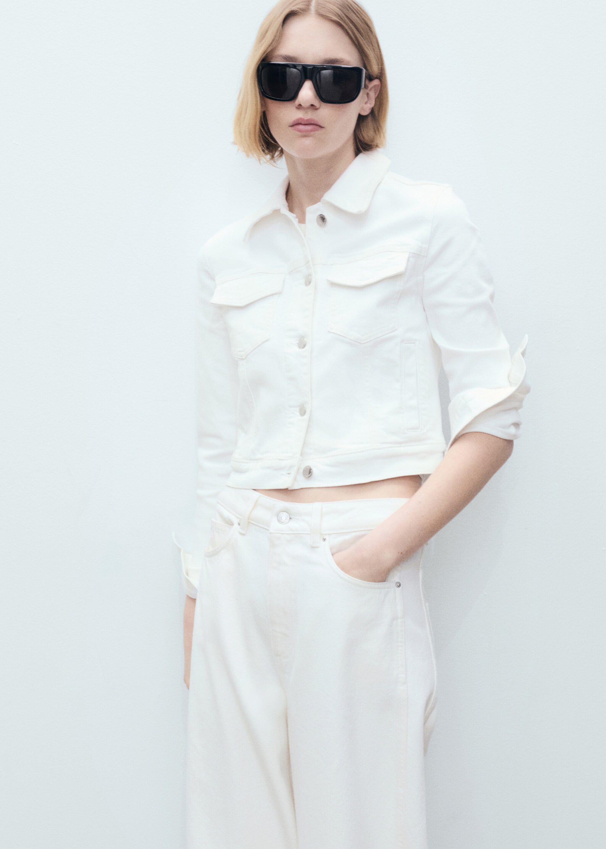 Crop denim jacket - Medium plane