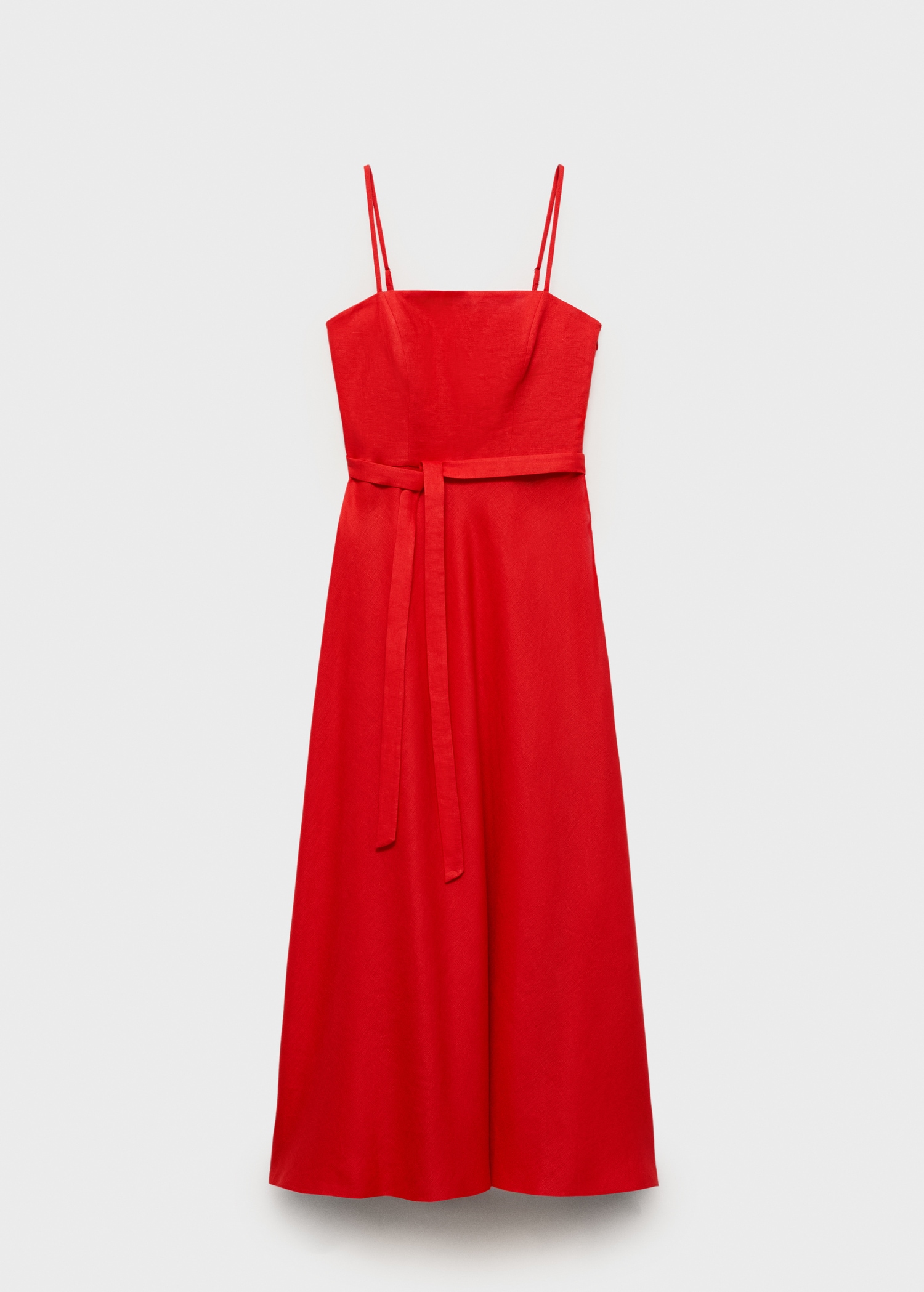 Bow linen-blend dress - Article without model