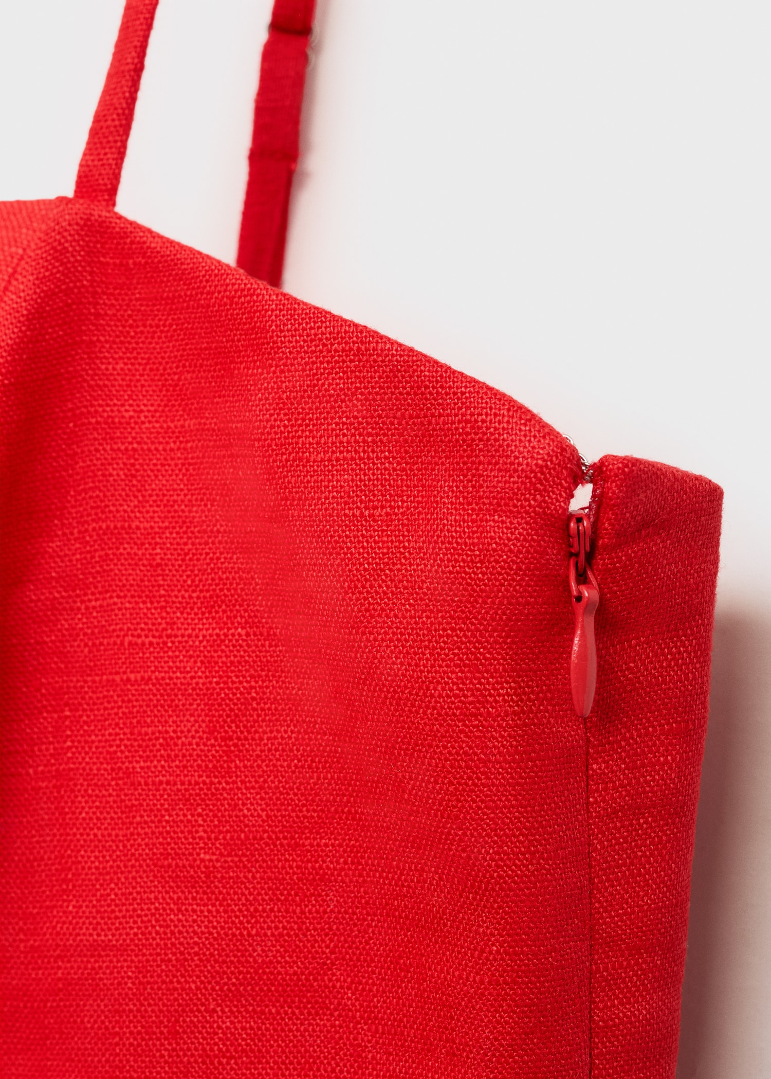 Bow linen-blend dress - Details of the article 0