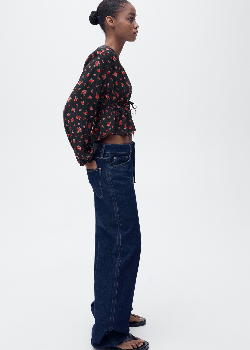 mango ruffle blouse