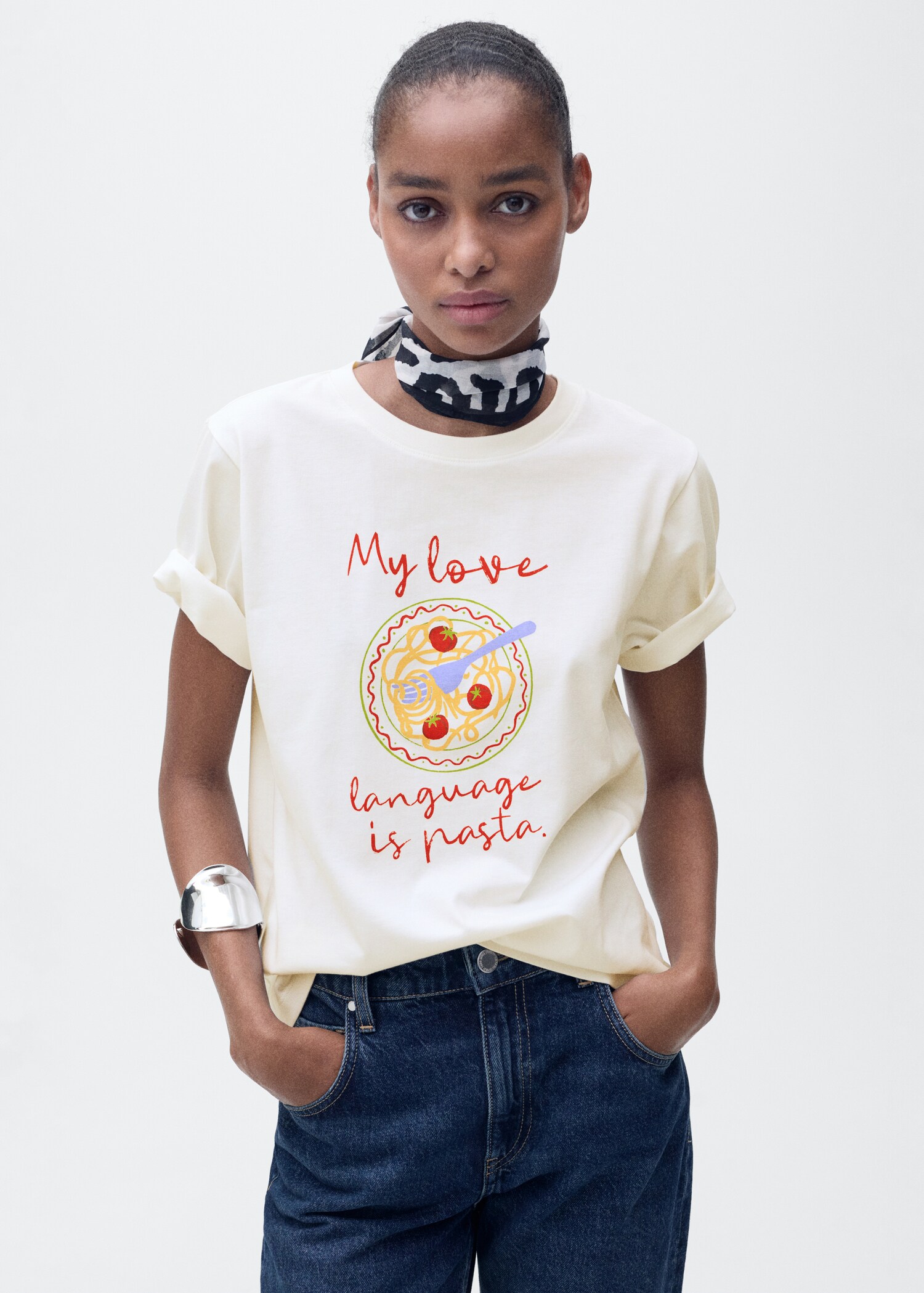 Short-sleeved printed t-shirt - Medium plane