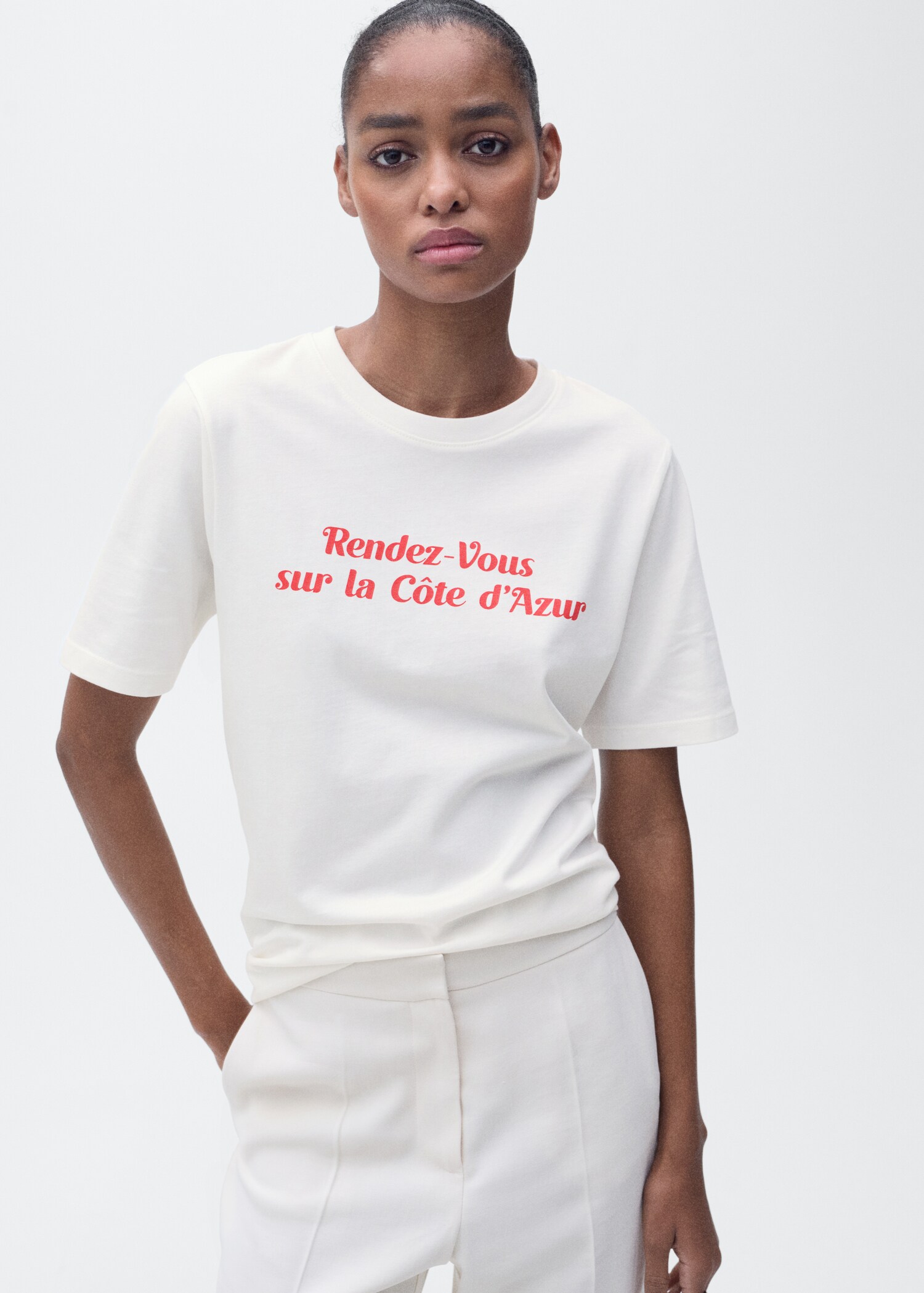 Short-sleeved printed t-shirt - Medium plane