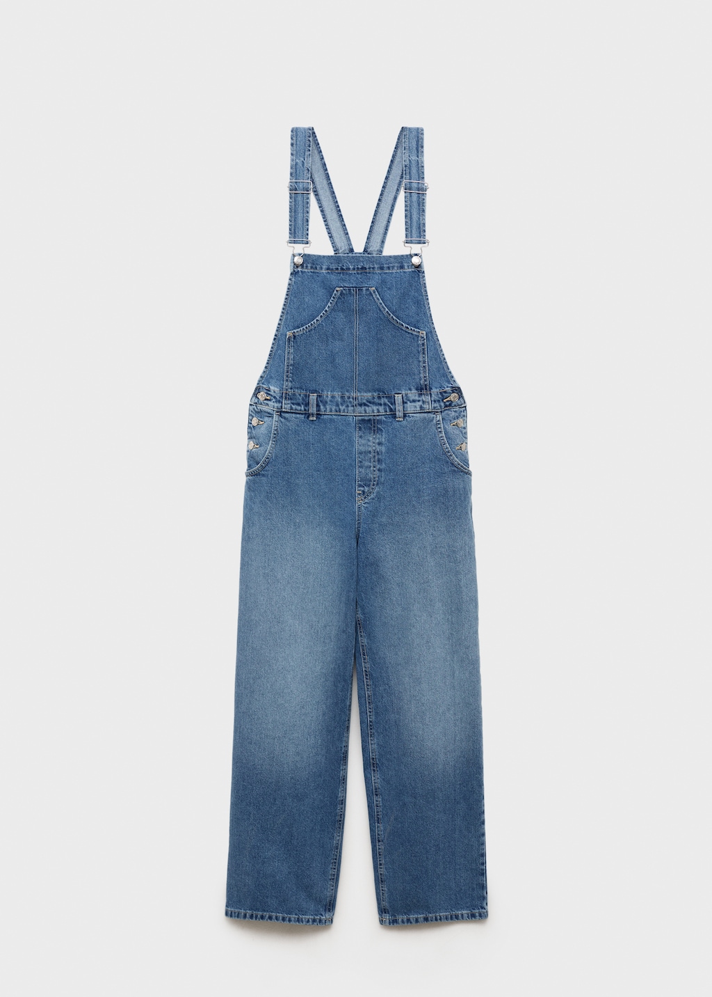 Straight denim dungarees
