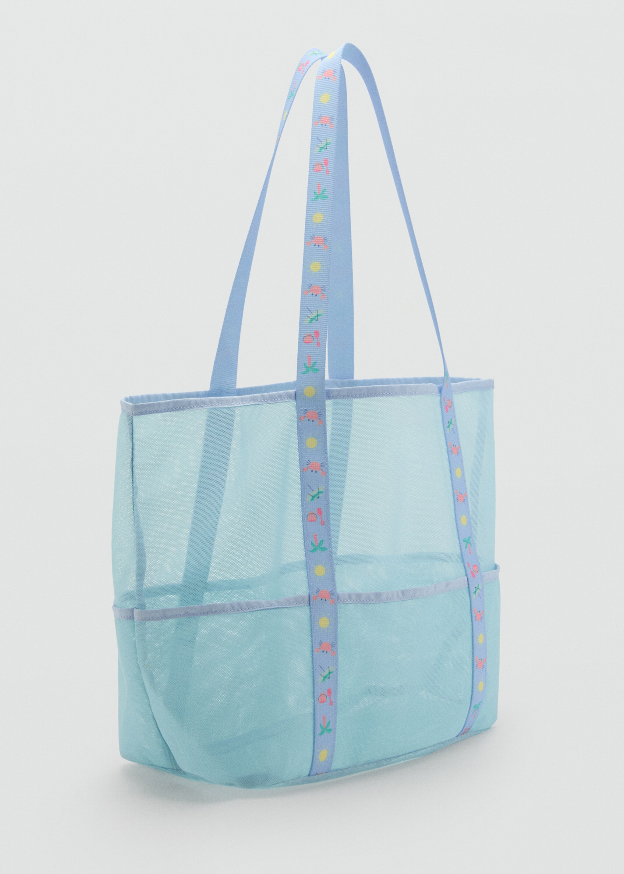 Mesh pattern shopper bag - Medium plane