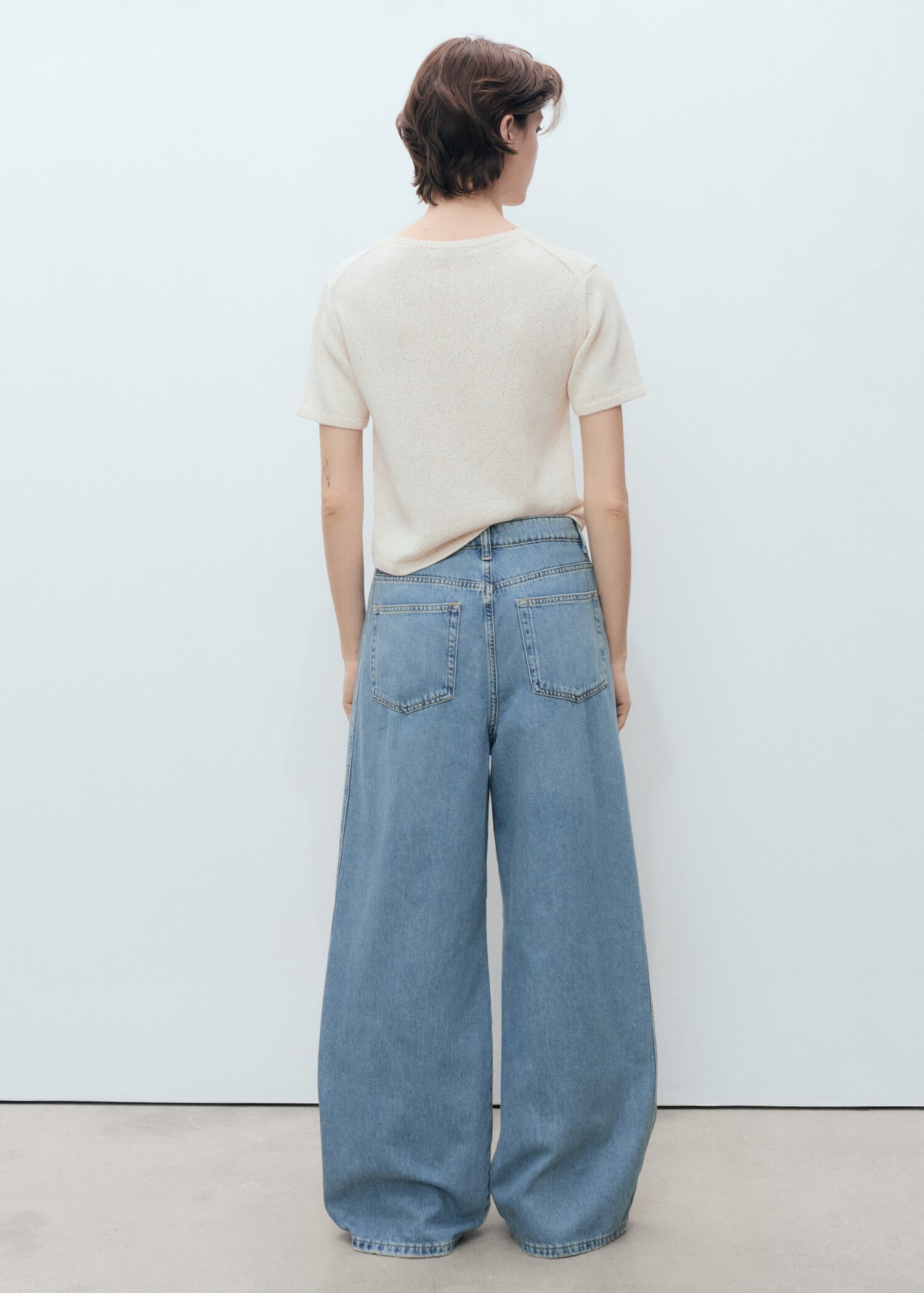Jeans wideleg tiro medio - Reverso del artículo