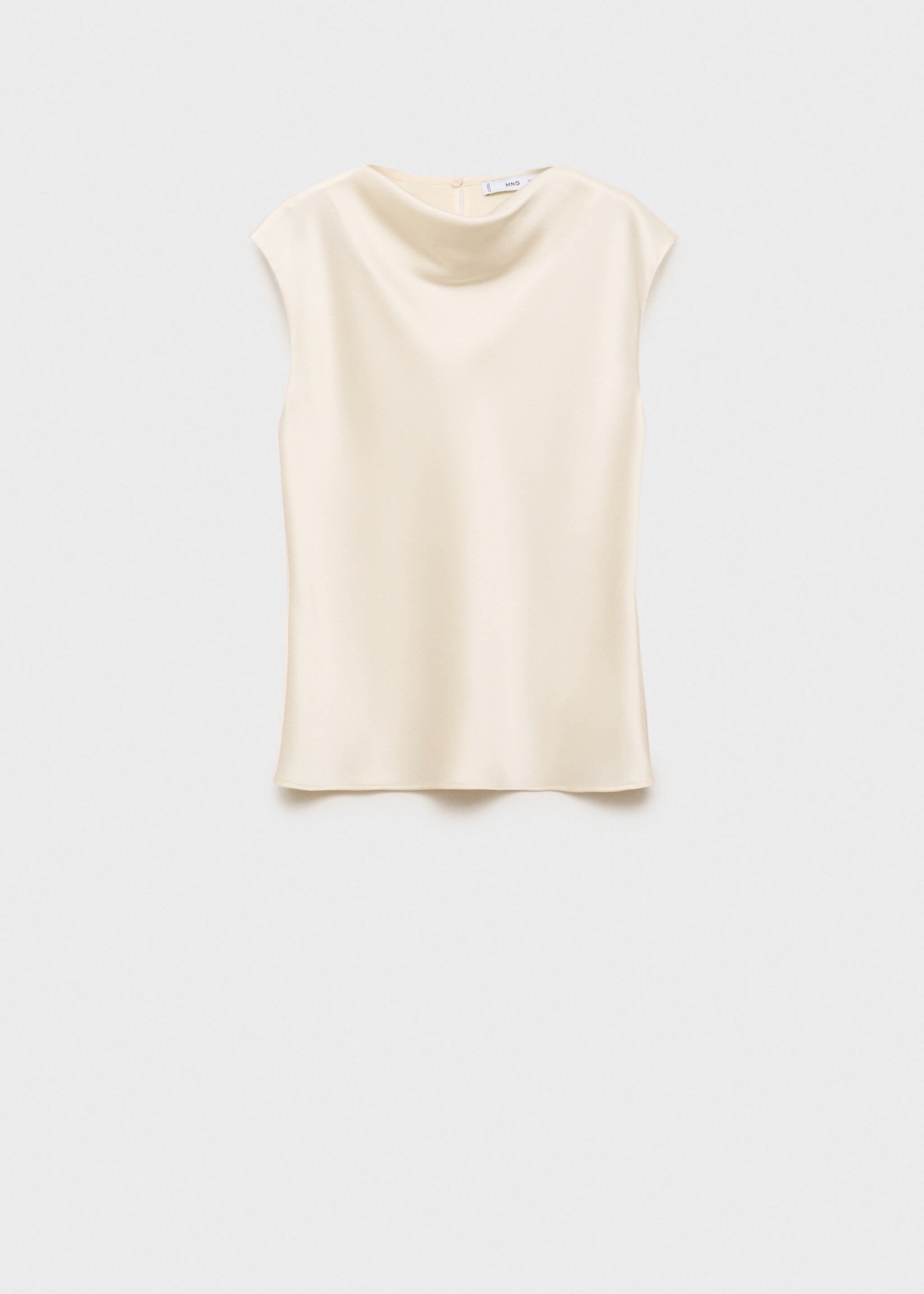 Satin blouse with draped neck - Article without model