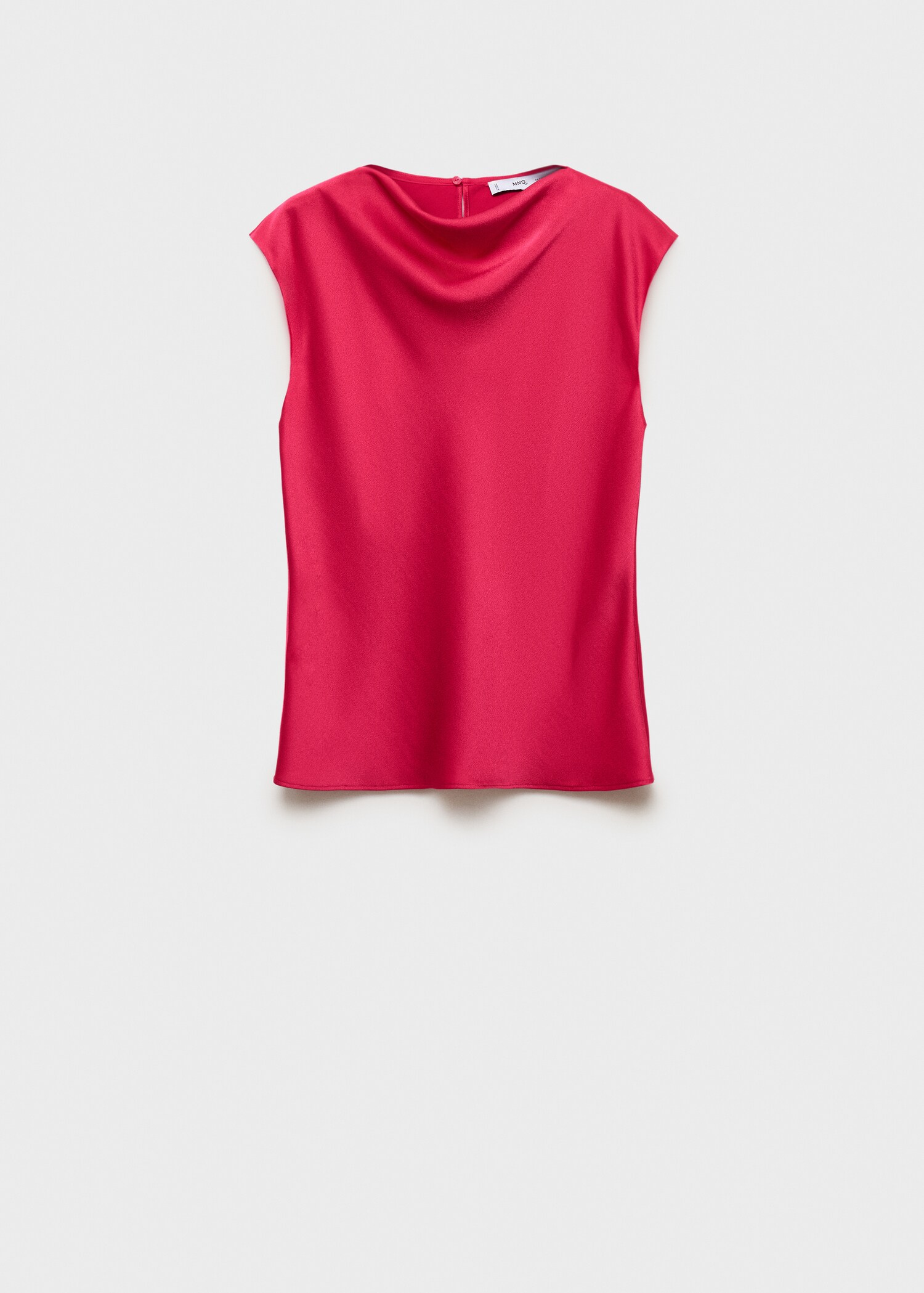 Satin blouse with draped neck - Article without model