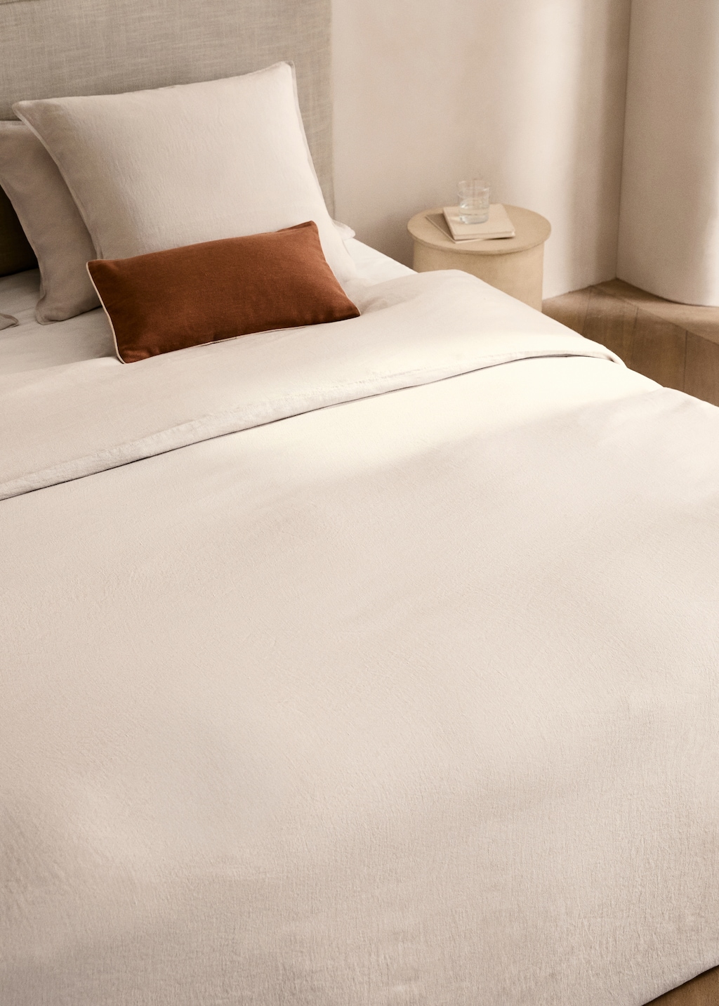 Washed linen duvet cover for 90 cm bed