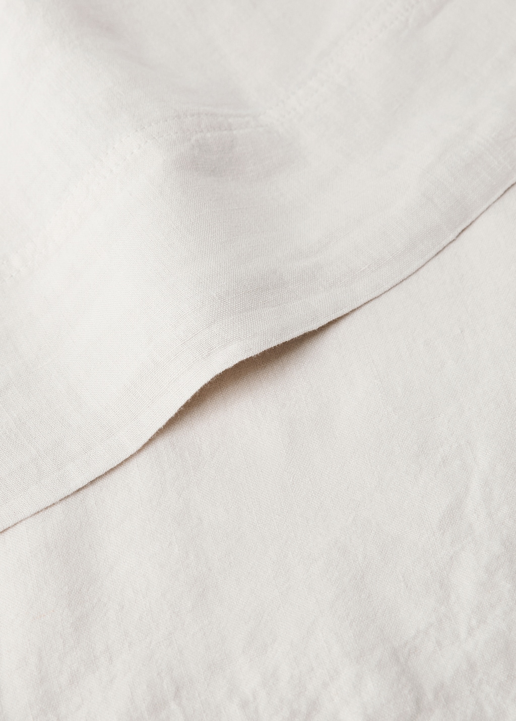 Washed linen top sheet for 90 cm bed