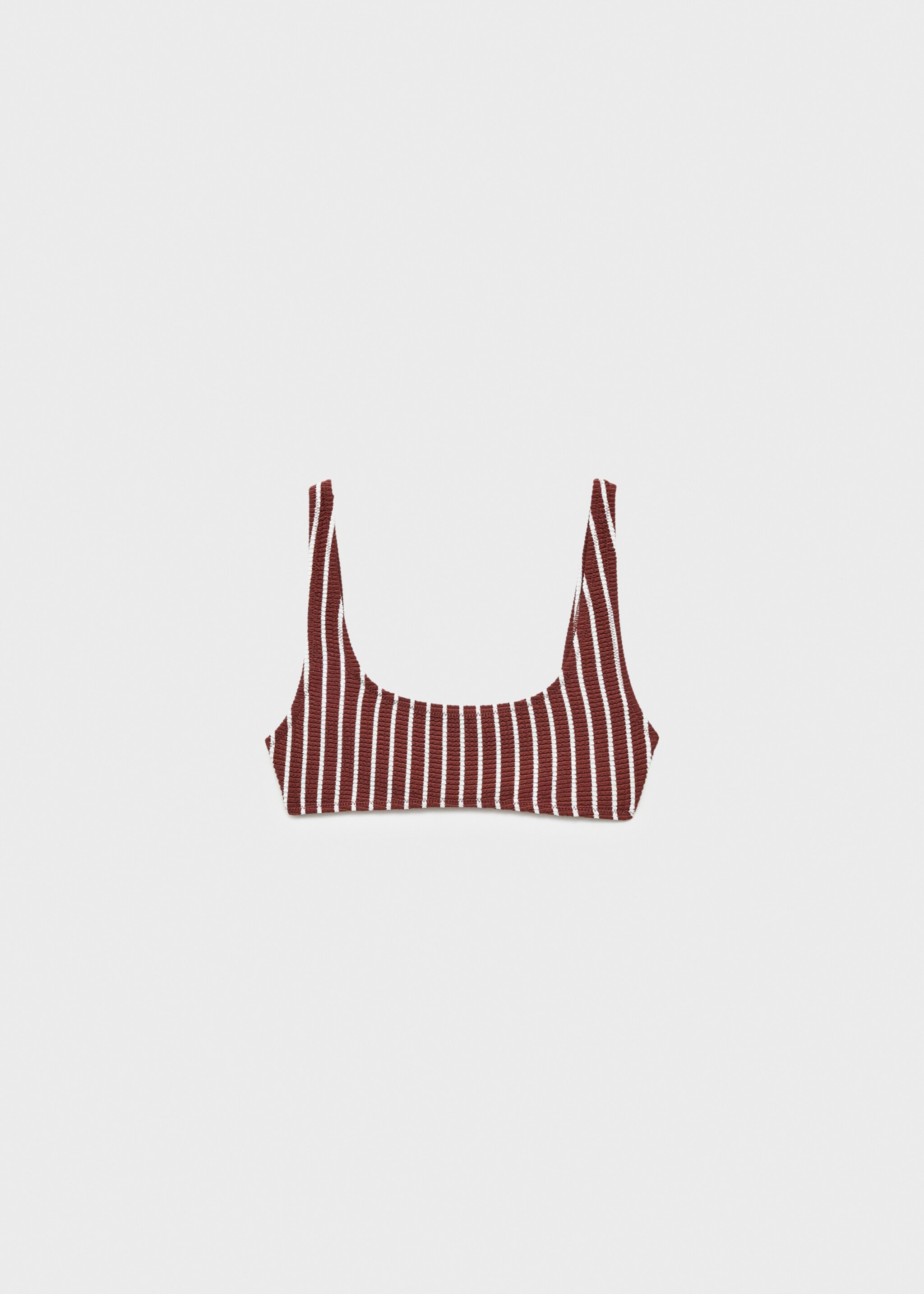 Top bikini canalé rayas - Artículo sin modelo