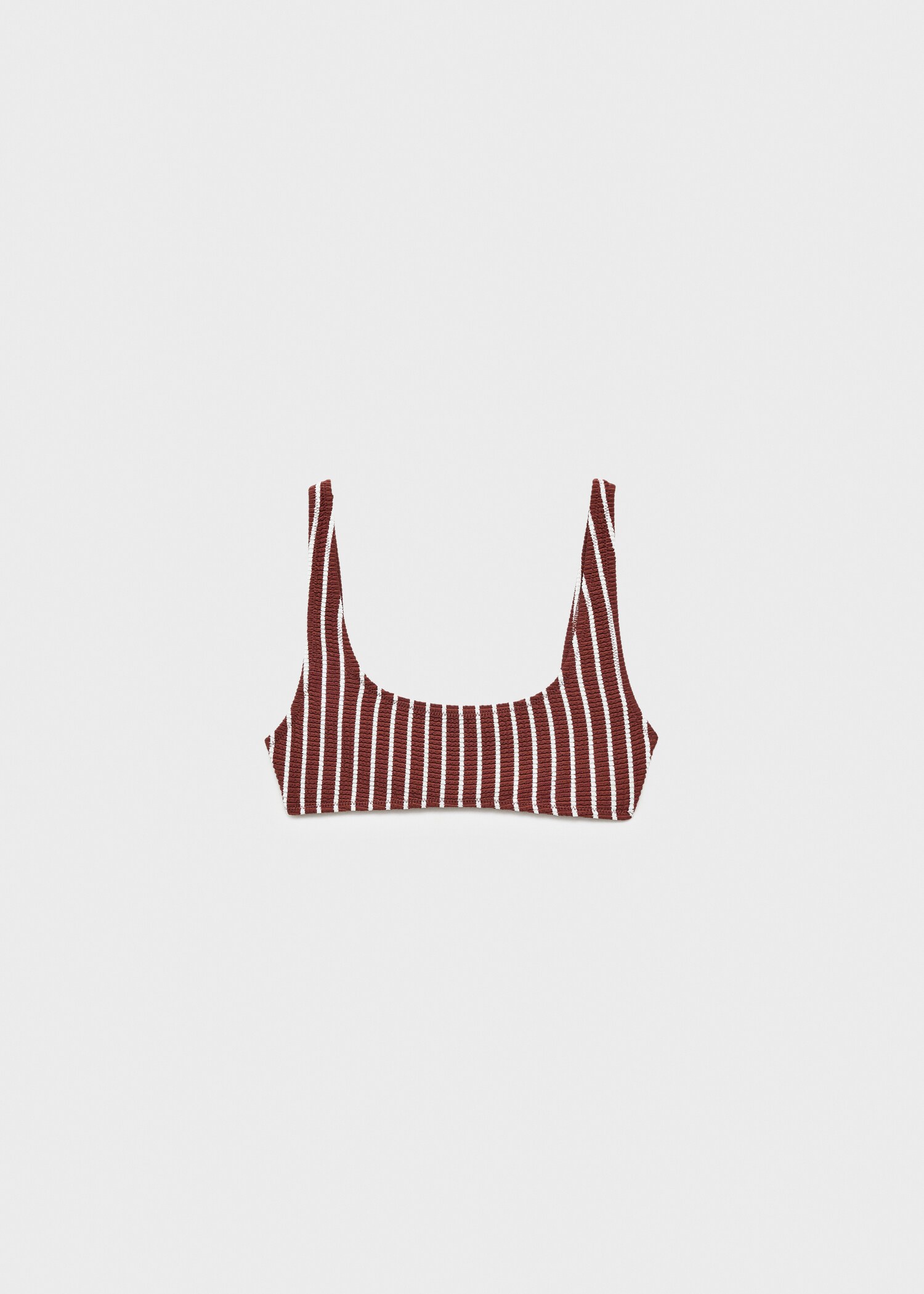 Top bikini canalé rayas - Artículo sin modelo
