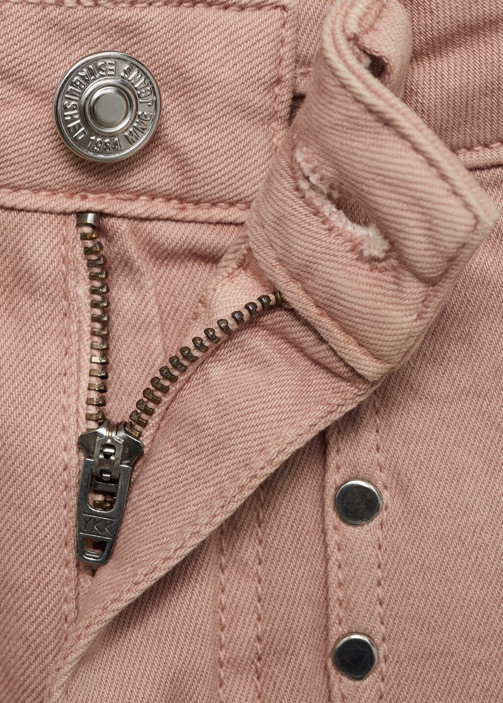 Studded denim shorts