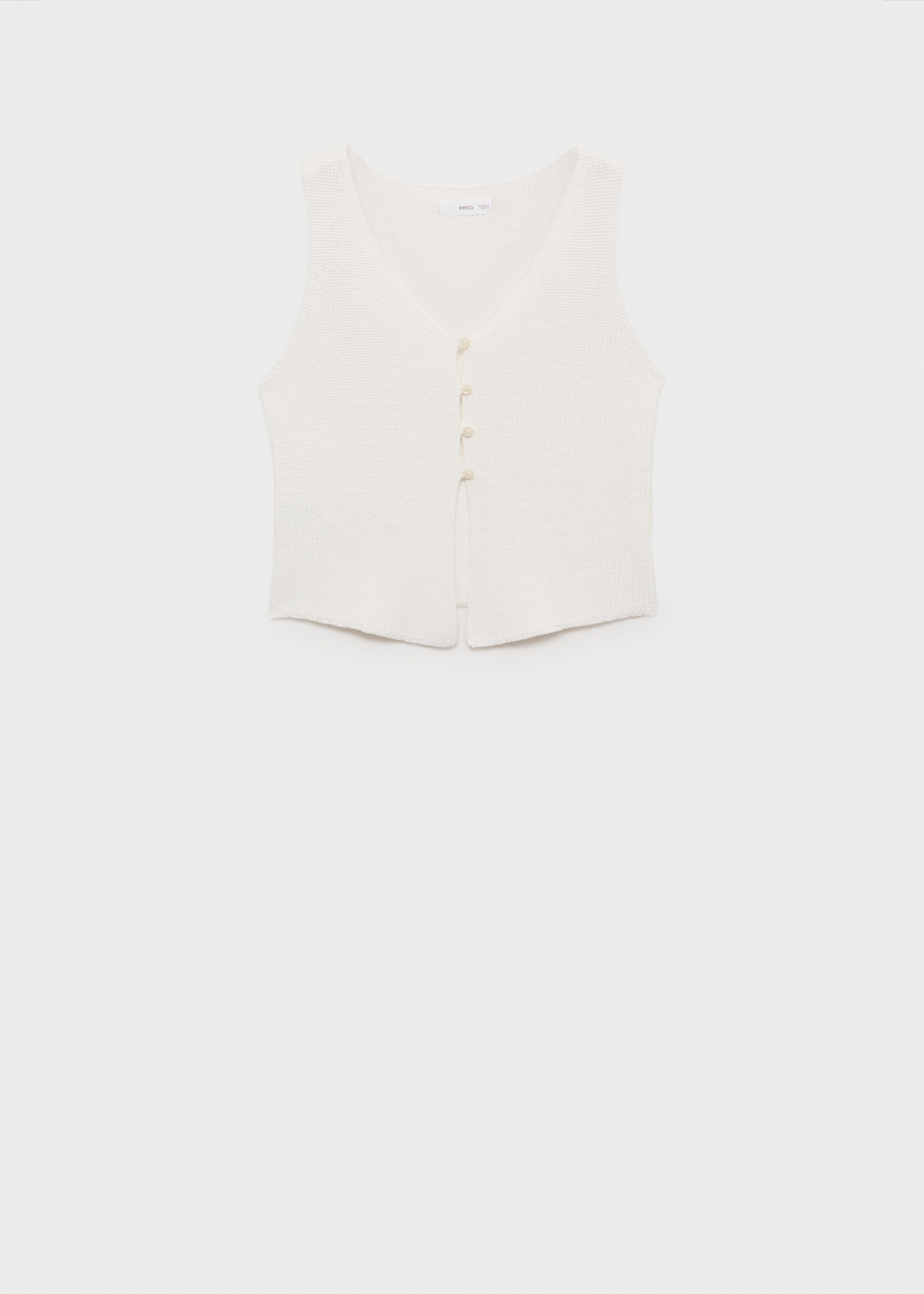 Buttoned knit top - Article without model