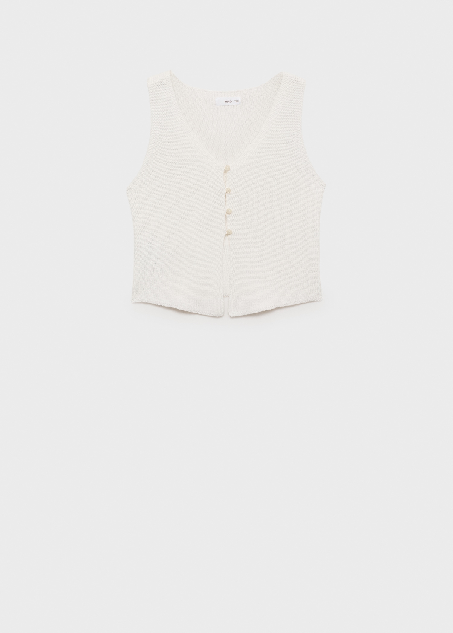 Buttoned knit top - Article without model
