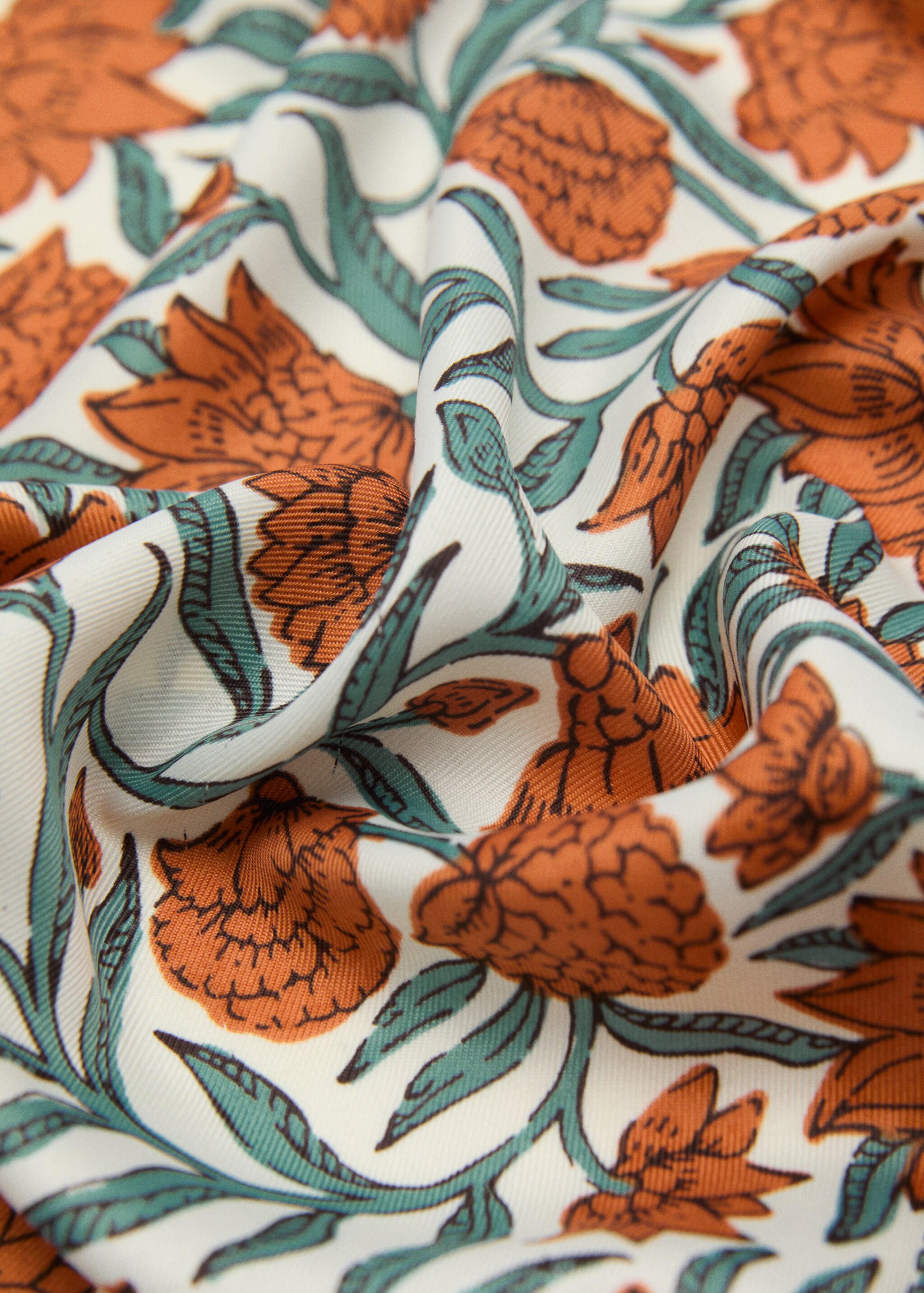 Mocador estampat floral - Pla mig