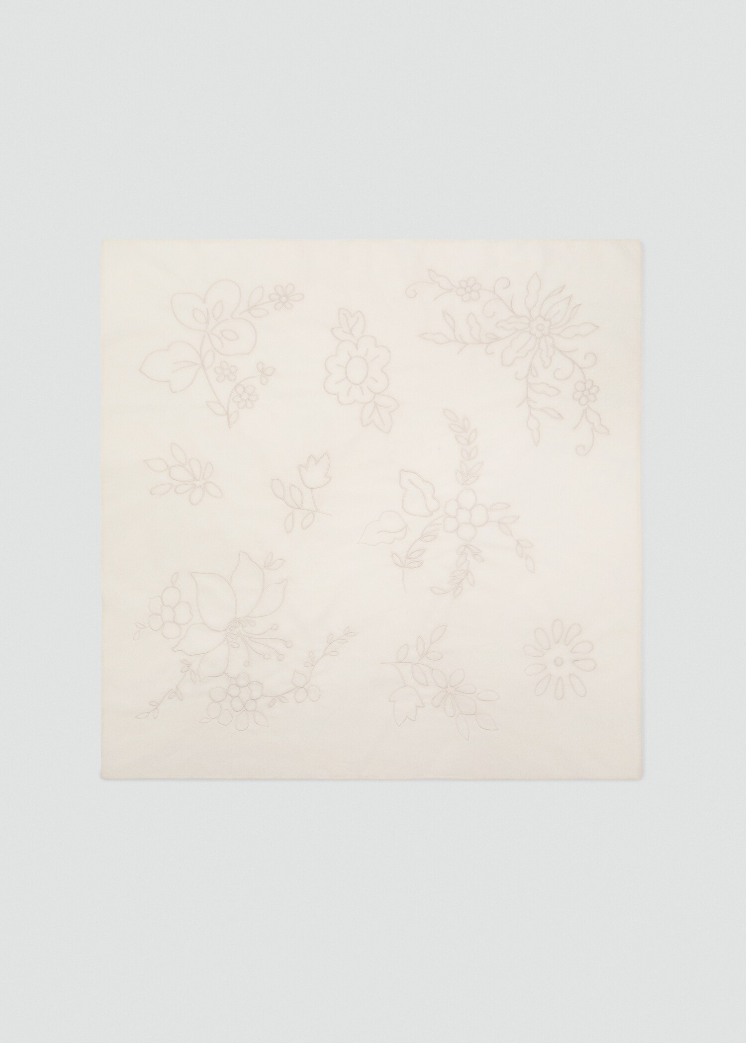 Foulard en coton broderie florale - Article sans modèle