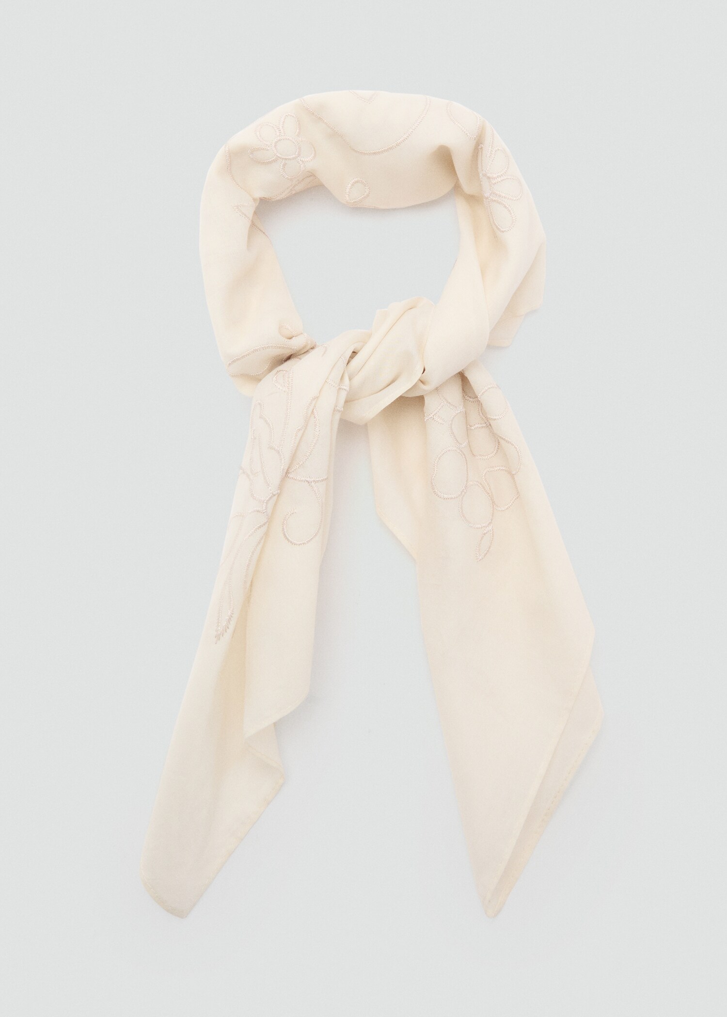 Foulard en coton broderie florale - Détail de l'article 1