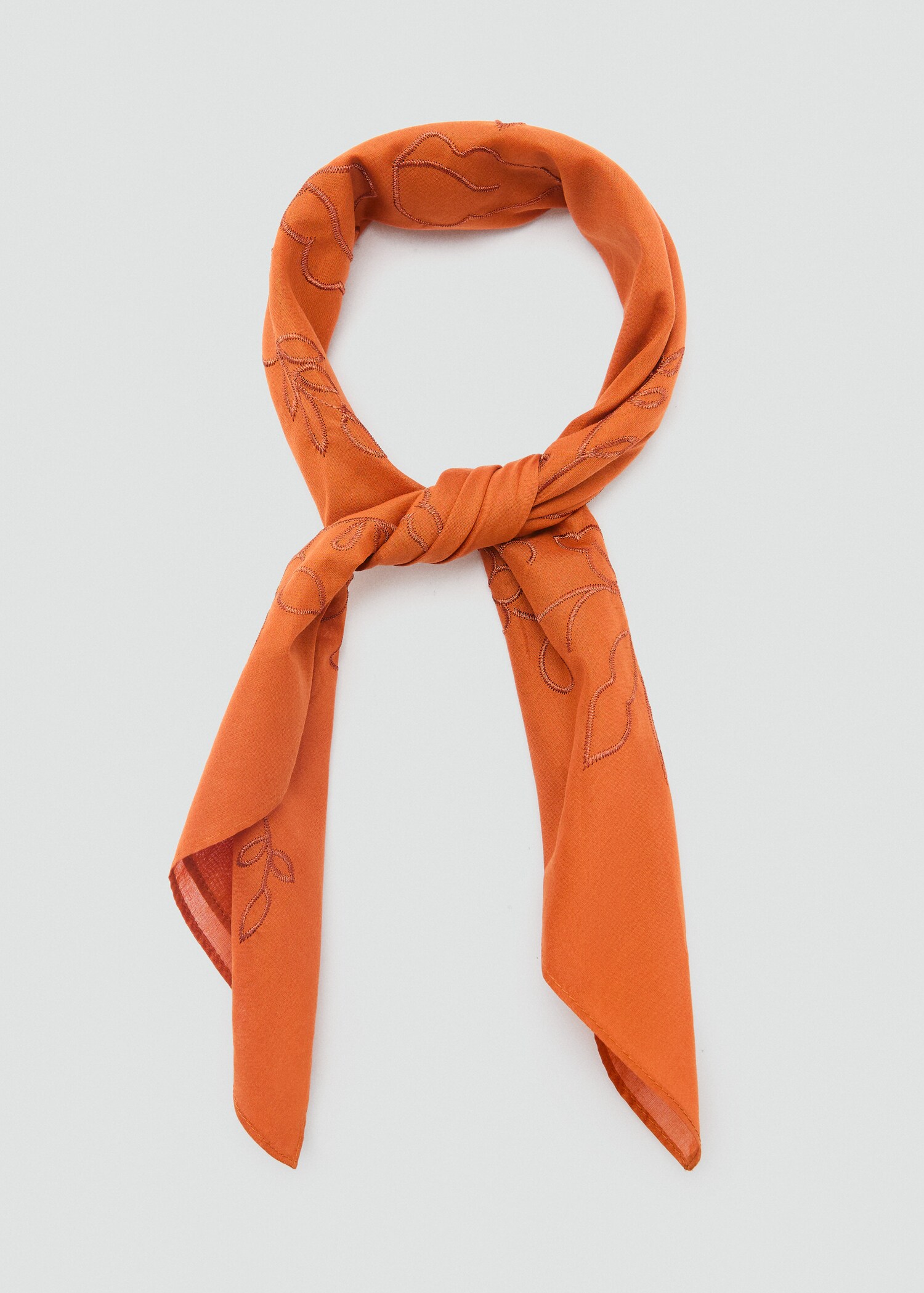 Foulard en coton broderie florale - Détail de l'article 1
