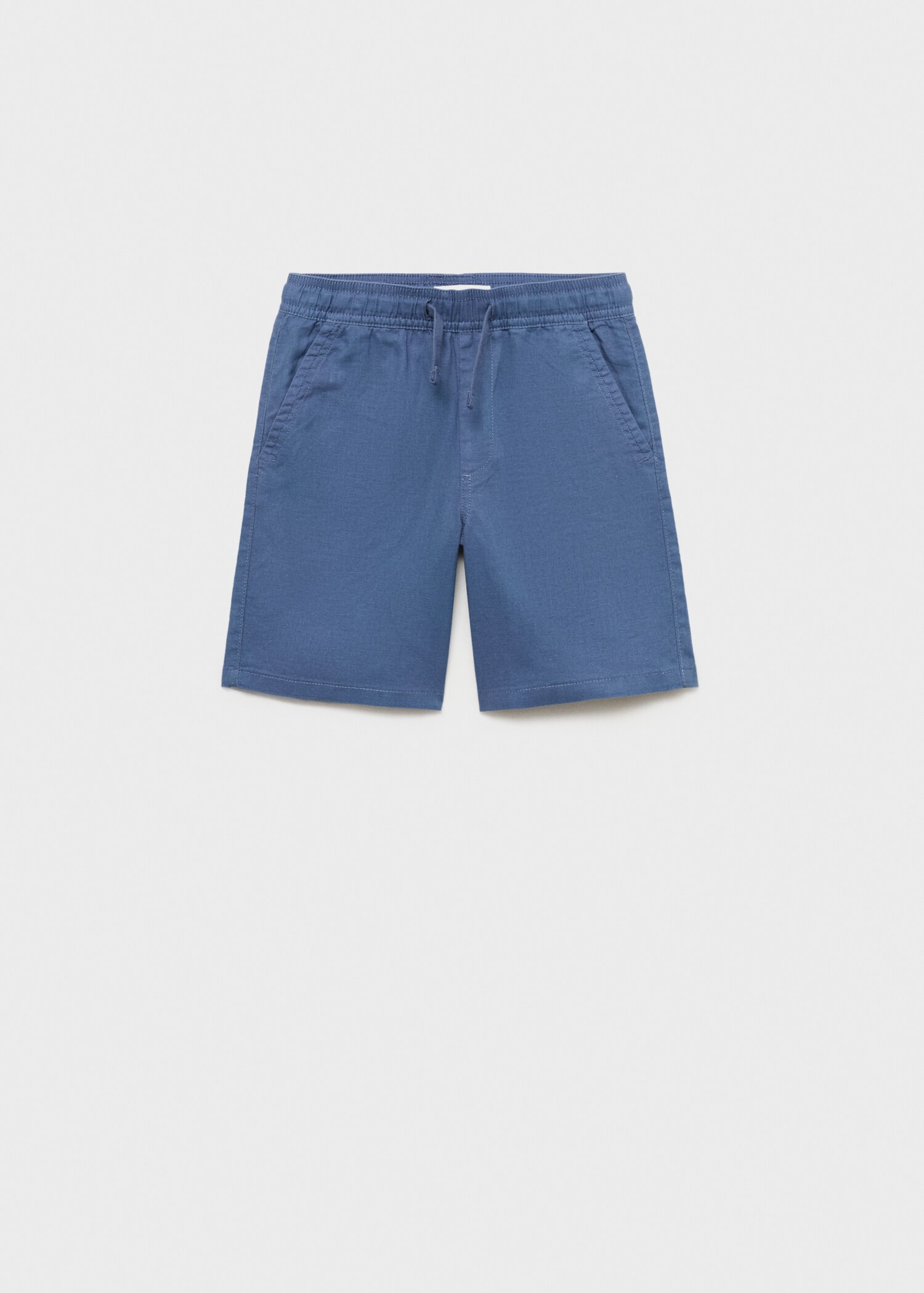 Elastic waist linen Bermuda shorts - Article without model