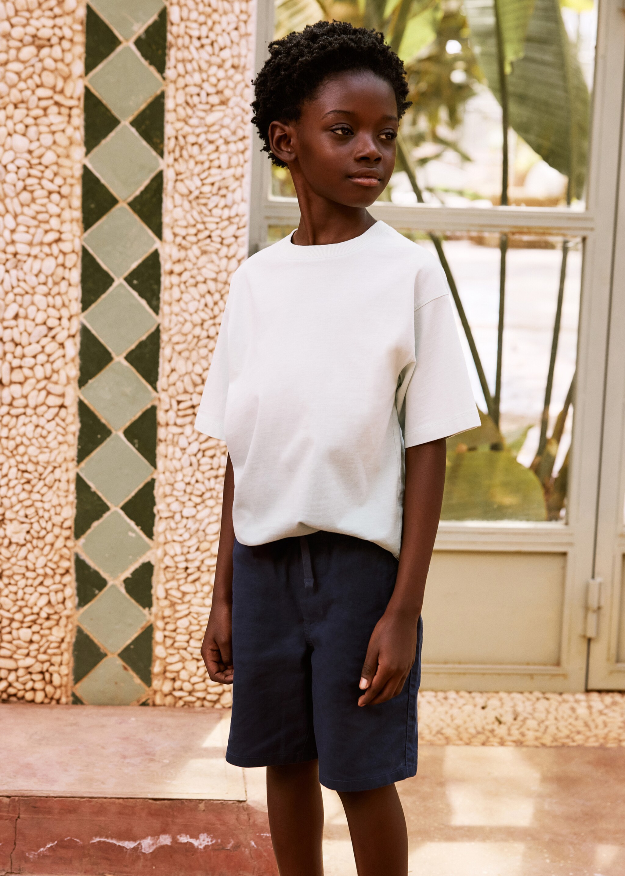 Leinen-Bermudashorts mit Gummibund - Detail des Artikels 5