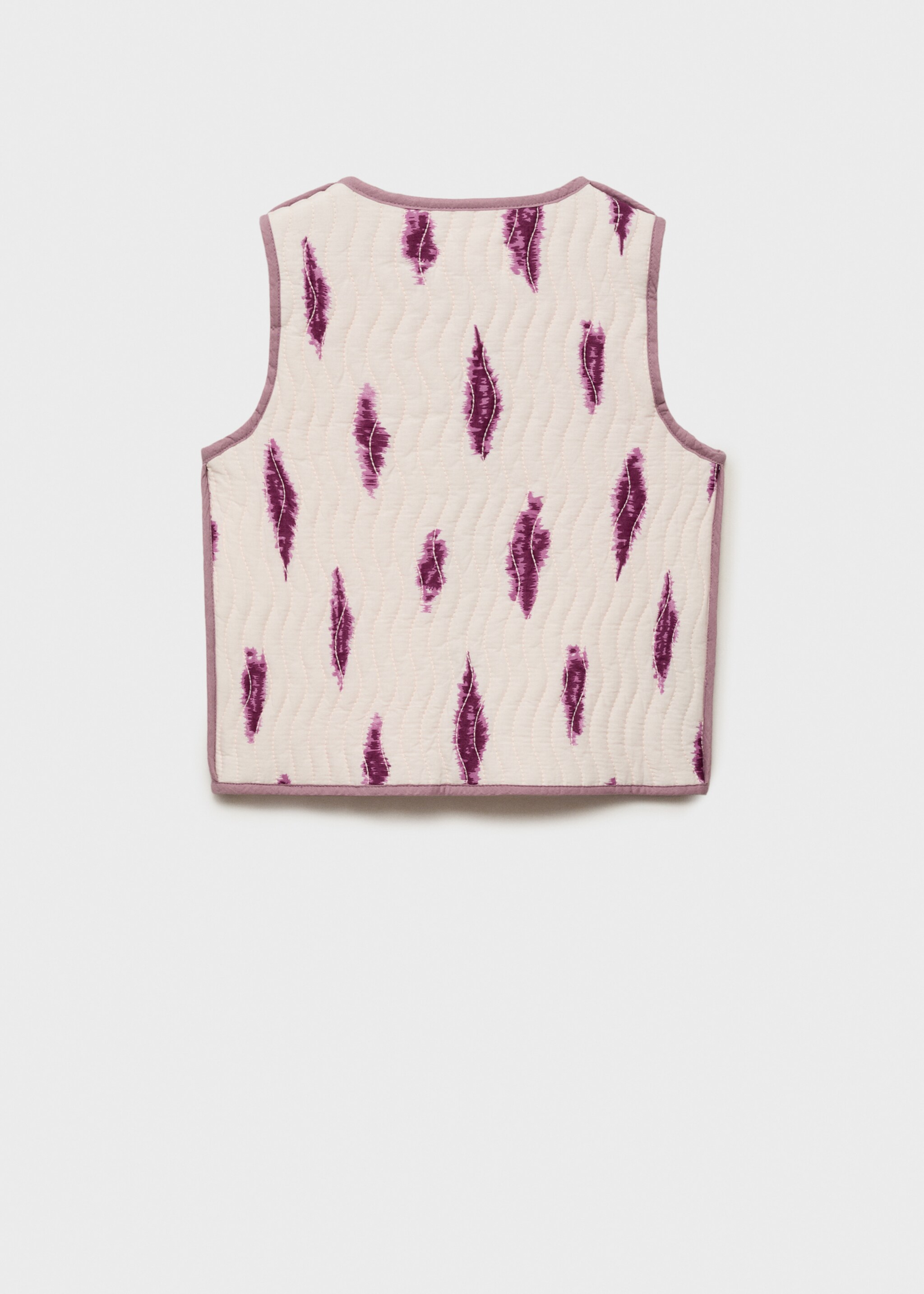 Printed quilted gilet - Reverse of the article