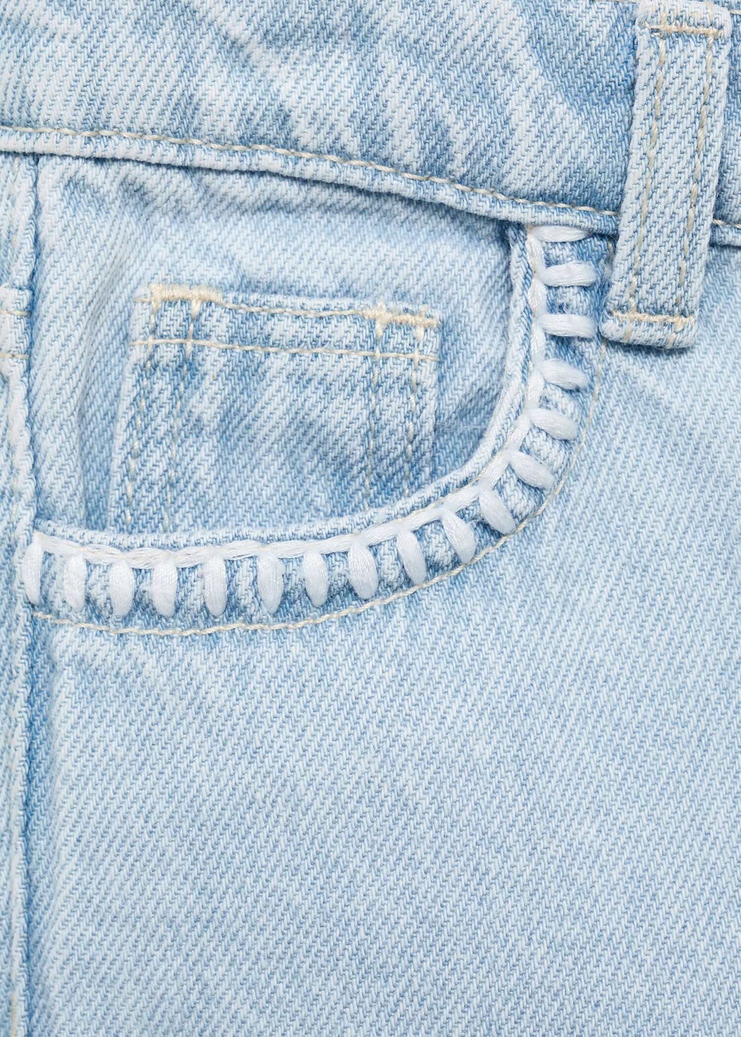 Jean style jupe-culotte brodé - Détail de l'article 0