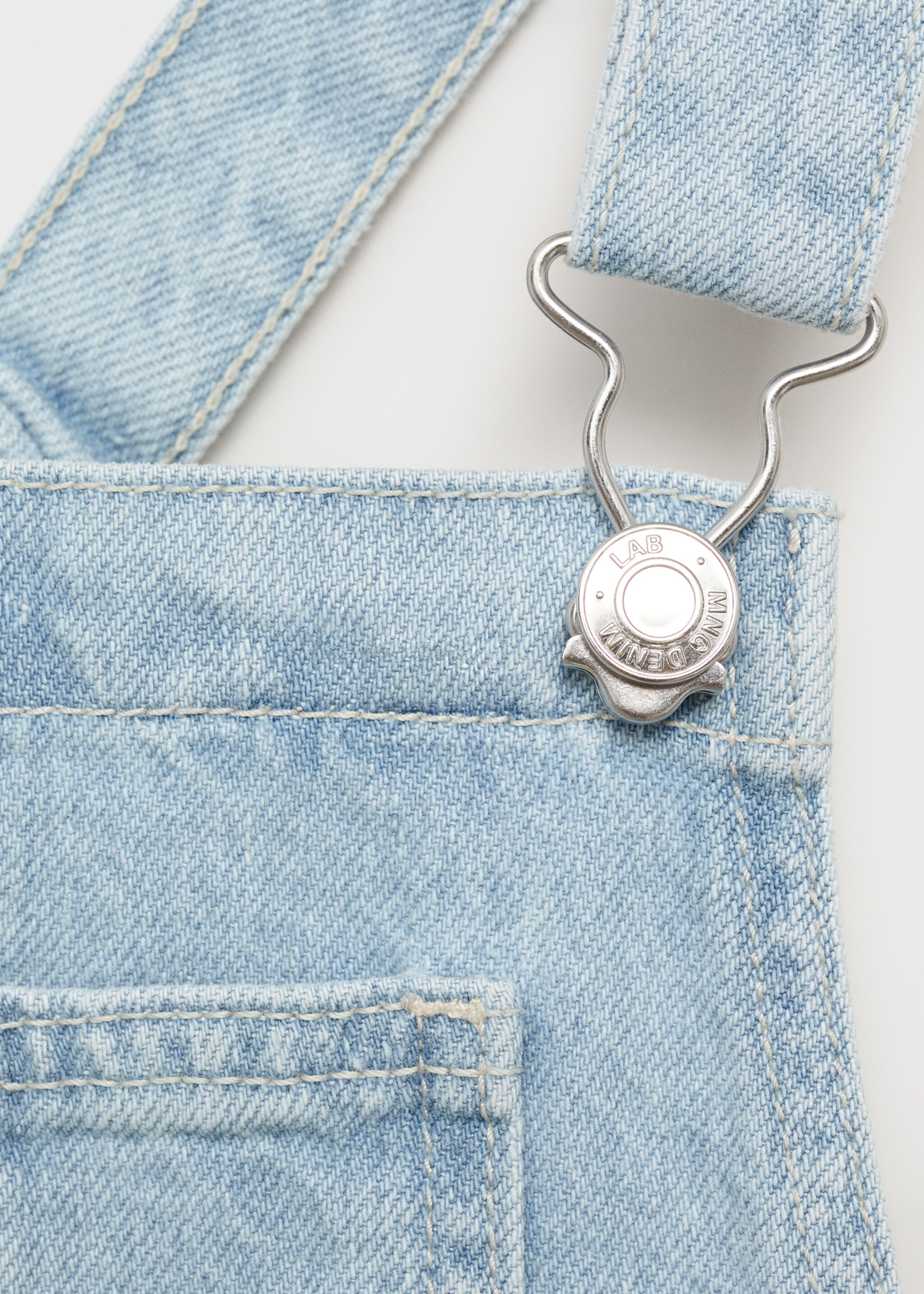 Short denim dungarees - Details of the article 8