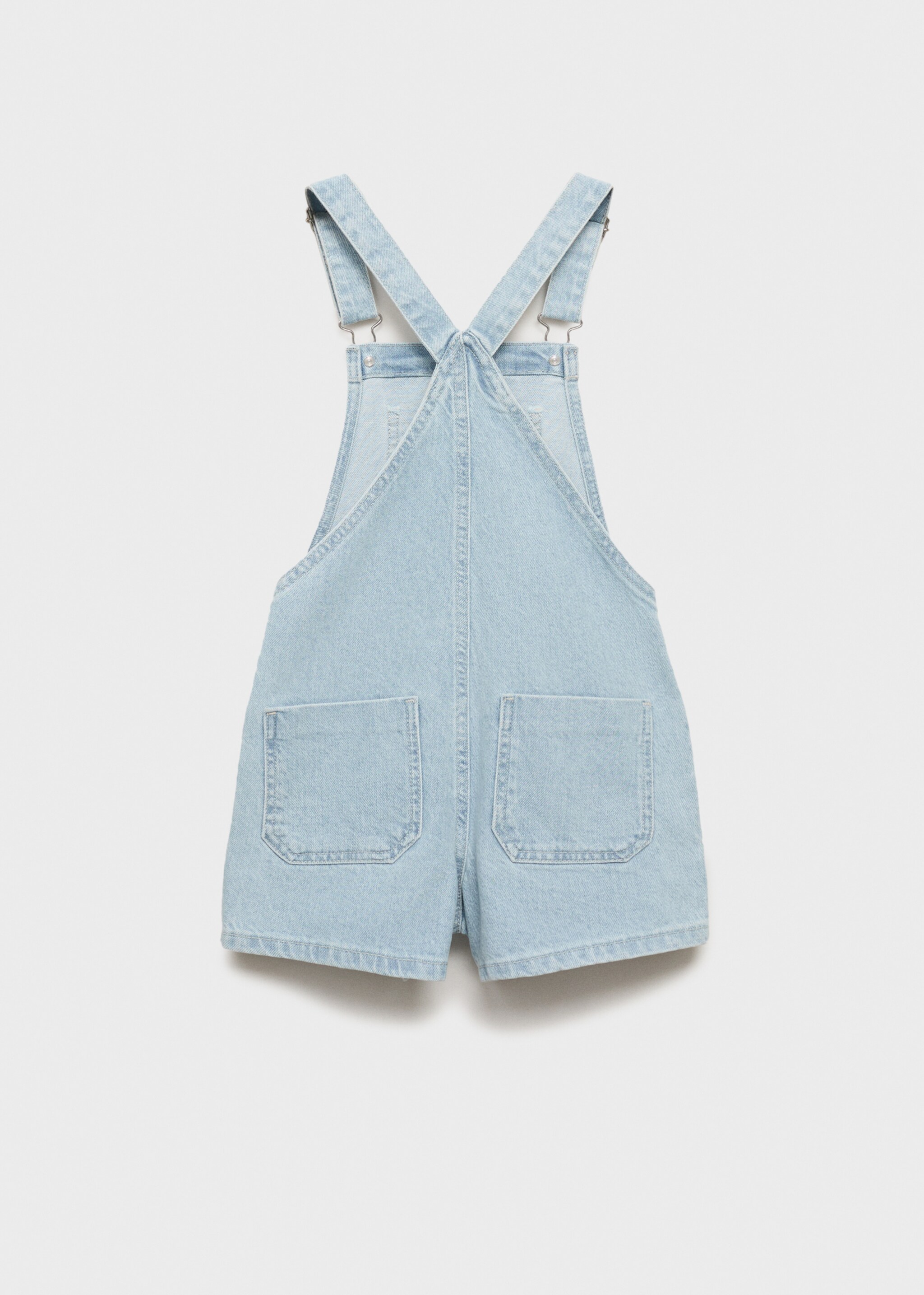 Short denim dungarees - Reverse of the article