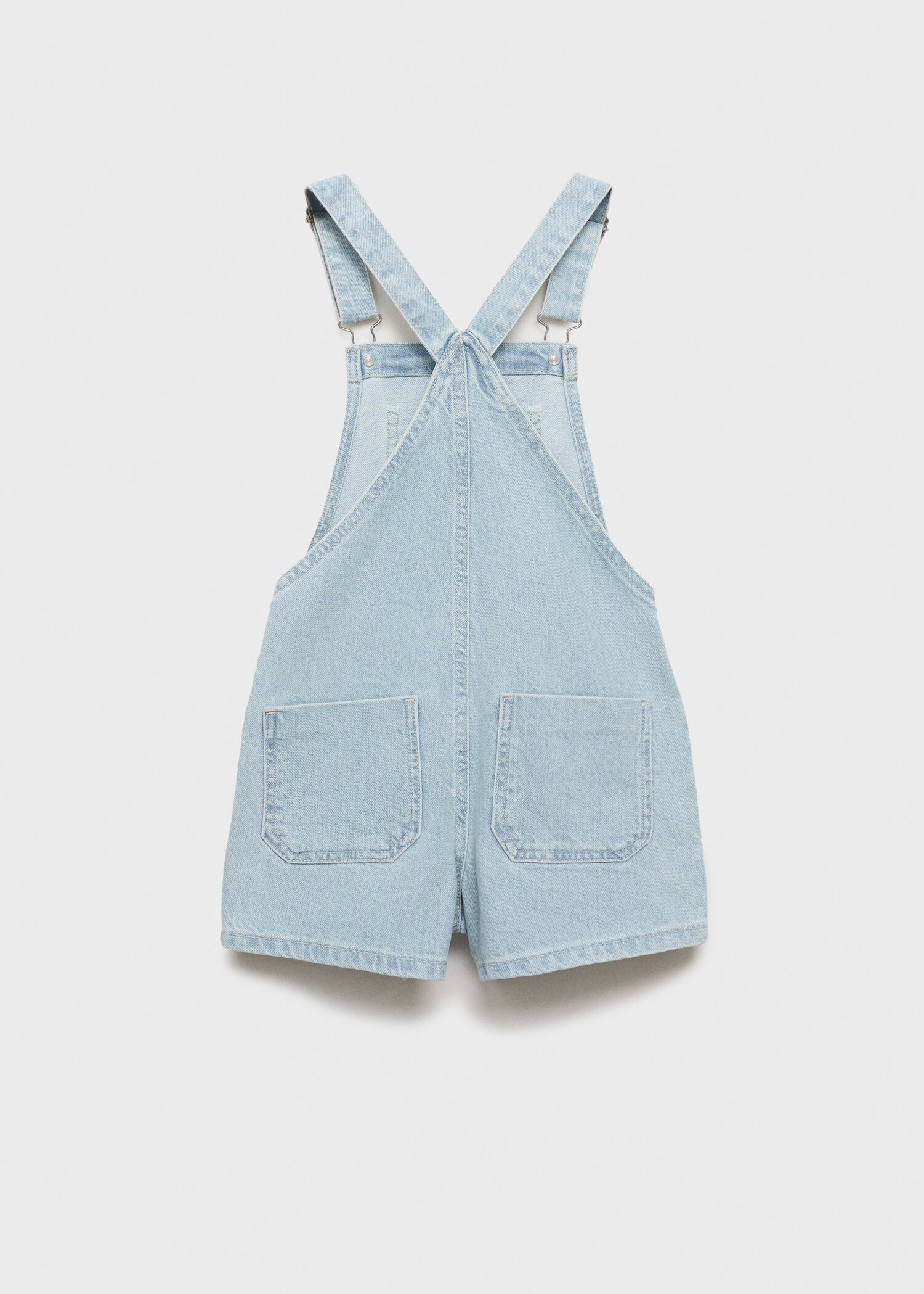 Short denim dungarees - Reverse of the article