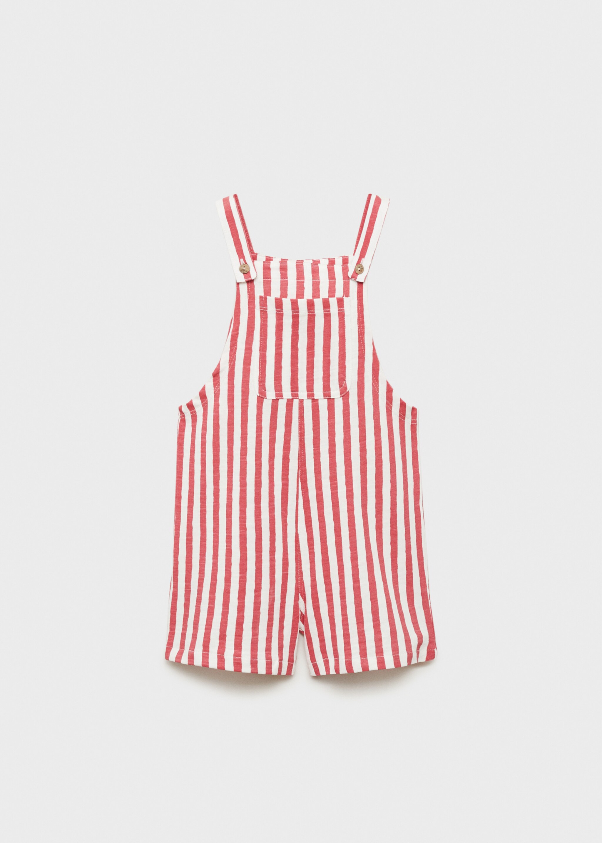 Striped short dungarees - Article without model