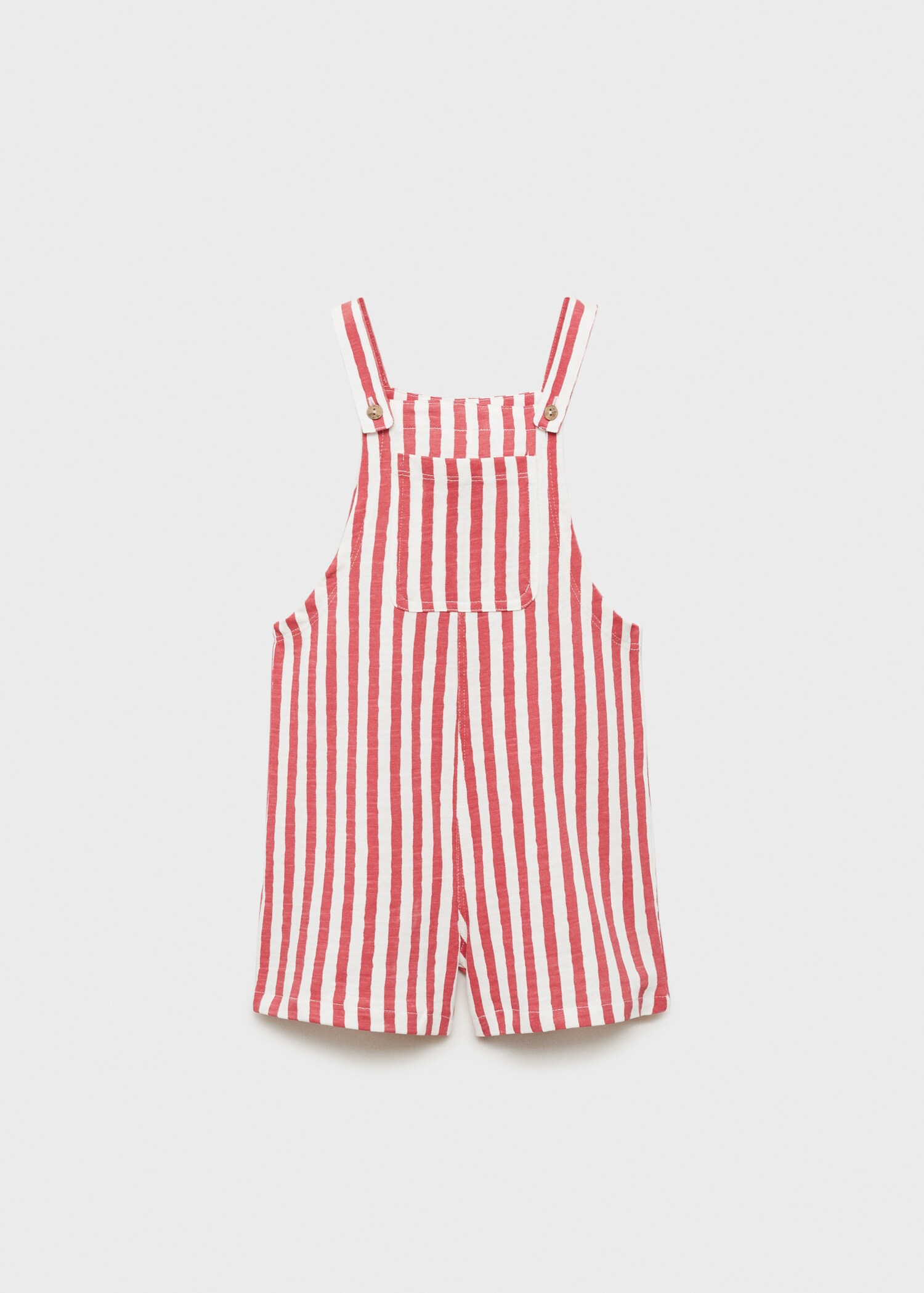 Striped short dungarees - Article without model