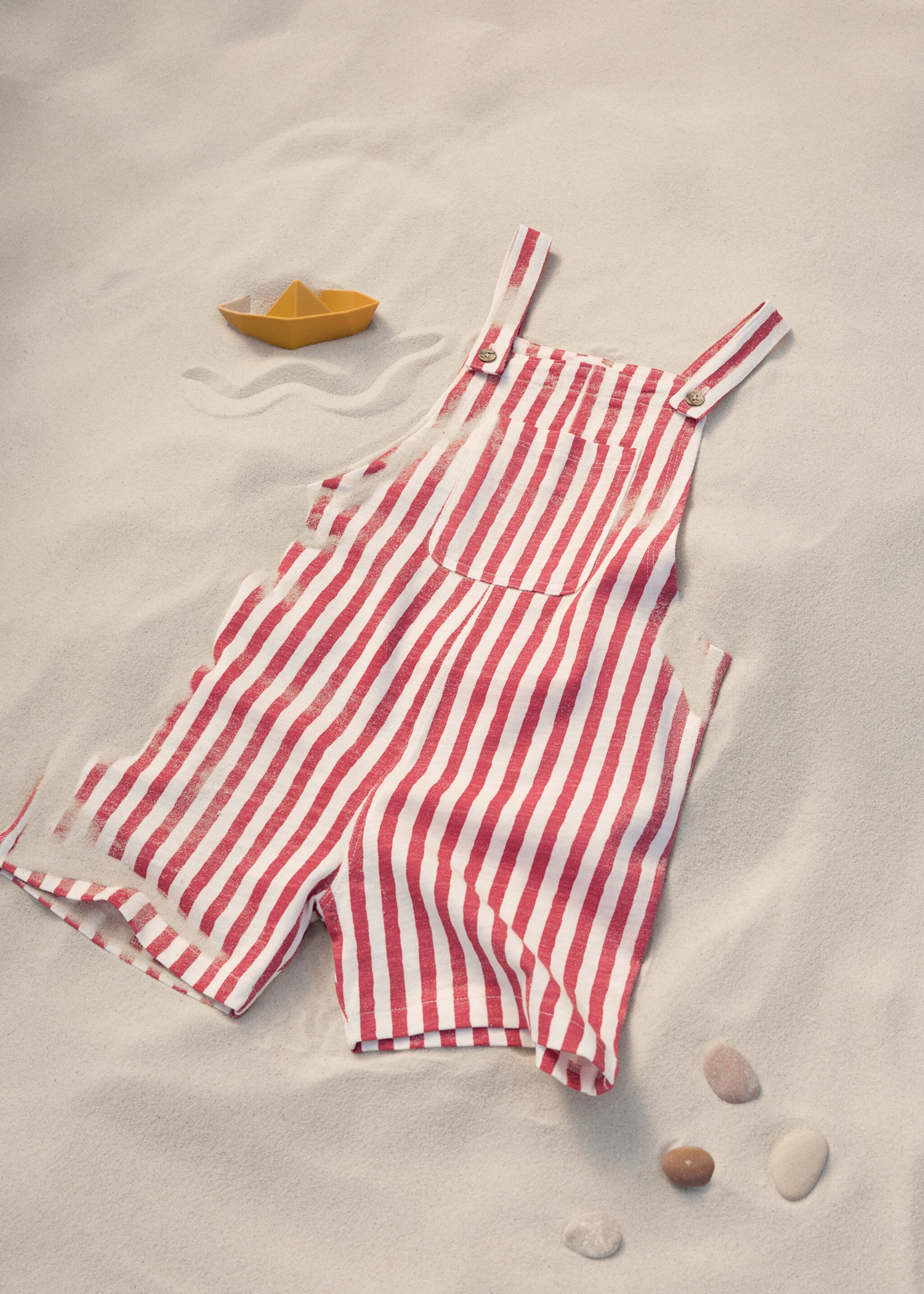 Striped short dungarees - Details of the article 5