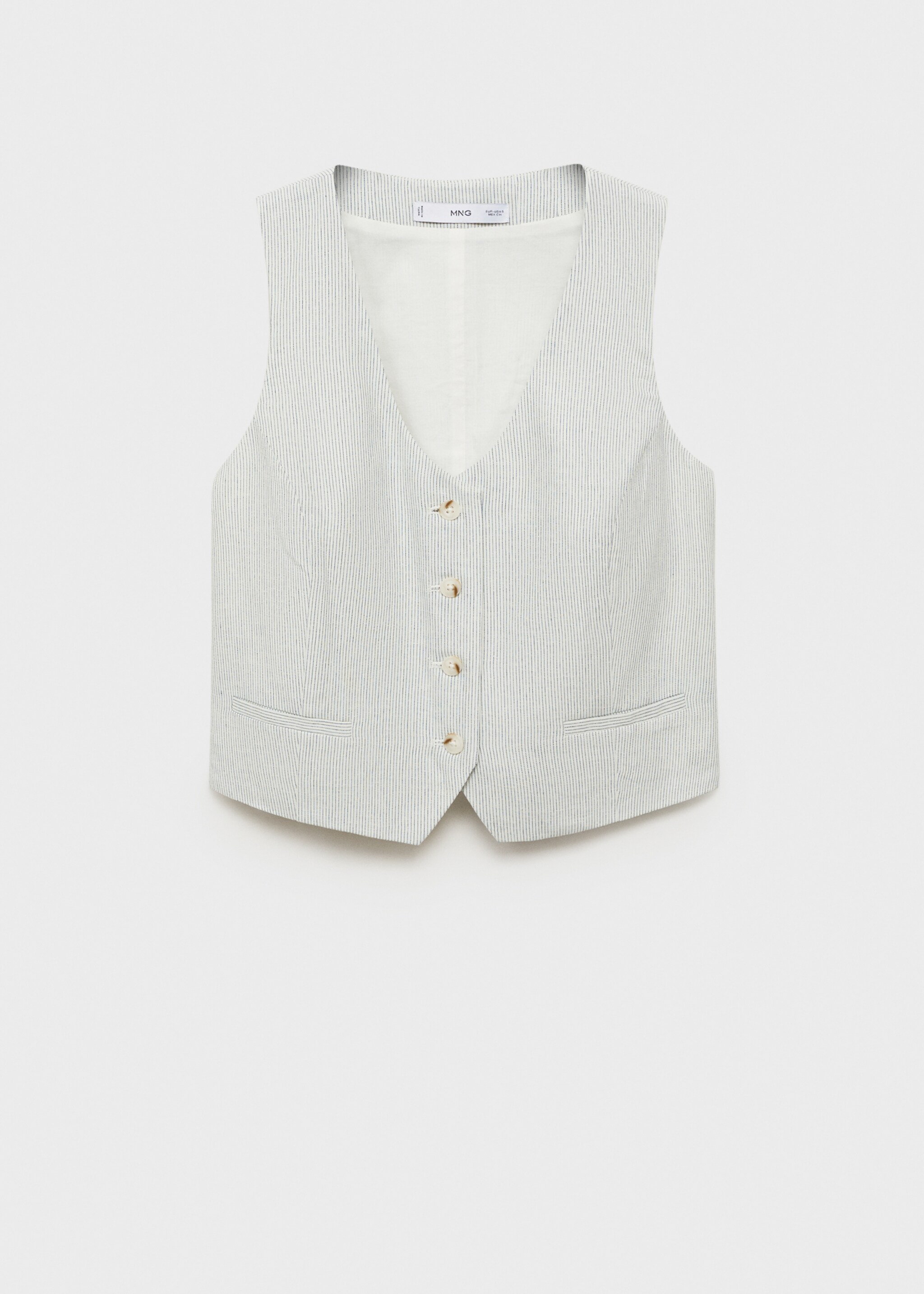 Linen-blend suit waistcoat - Article without model
