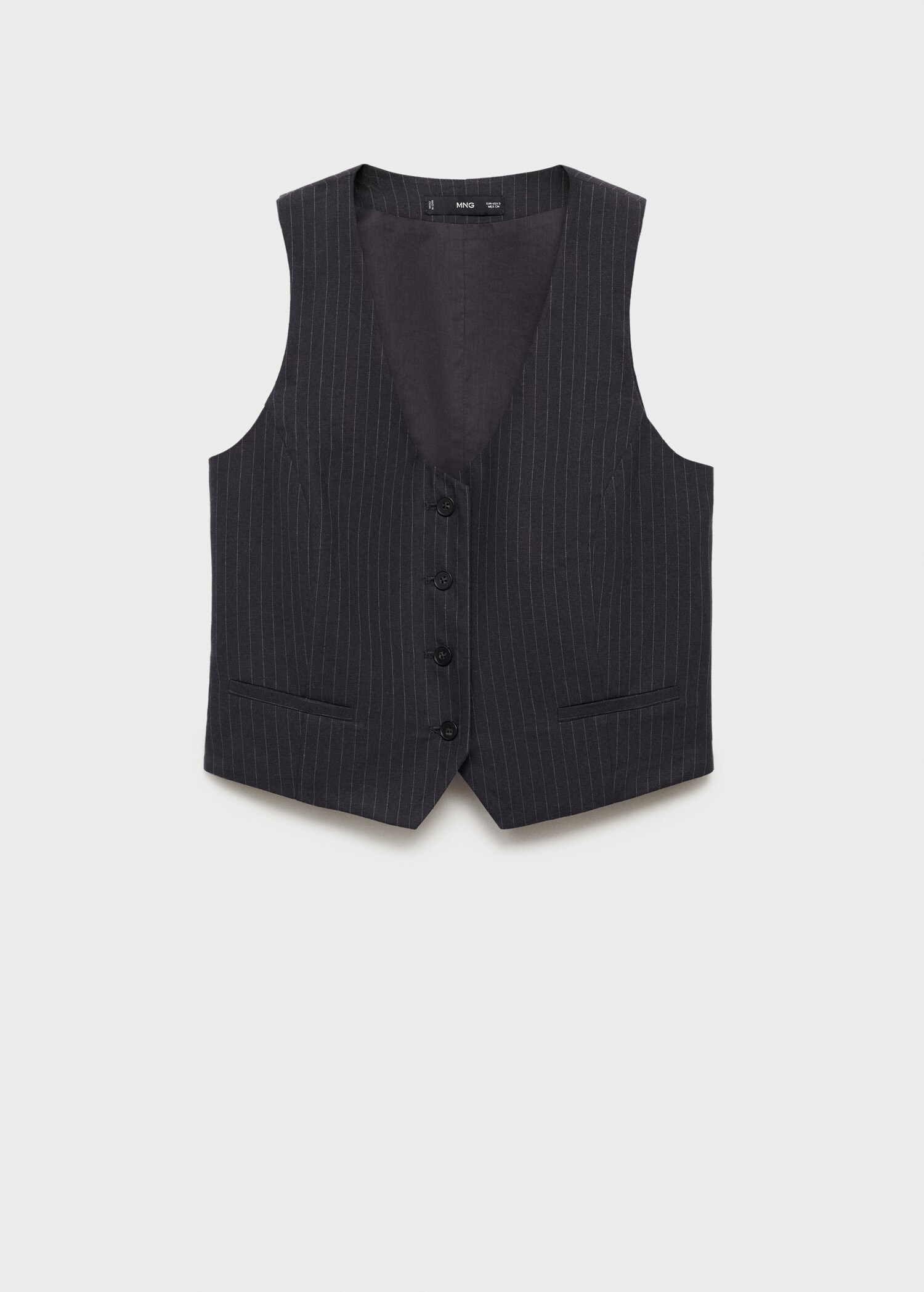Linen-blend suit vest - Article without model