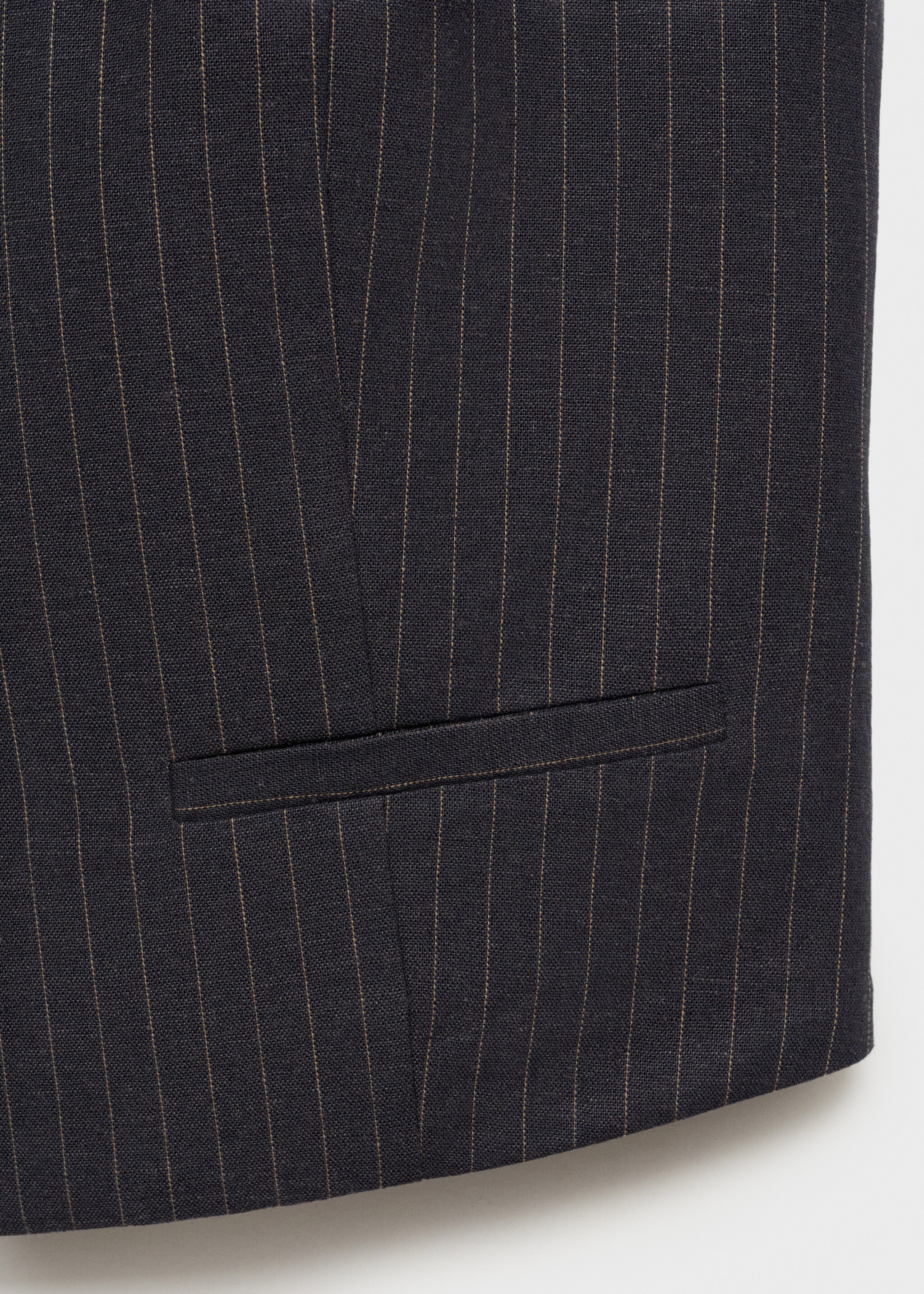 Linen-blend suit waistcoat - Details of the article 0