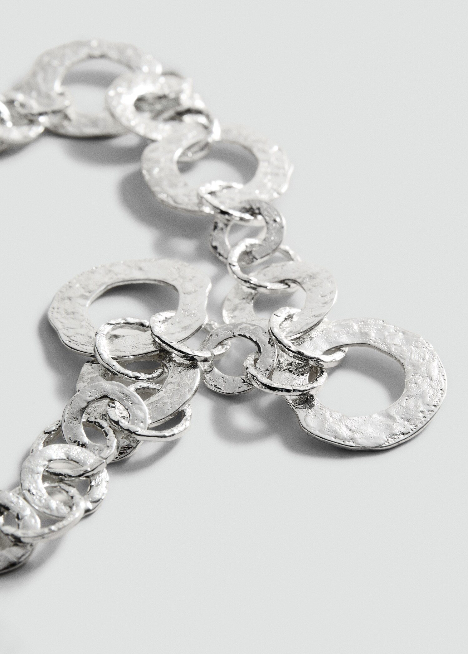 Combined metal-hoop necklace - Medium plane