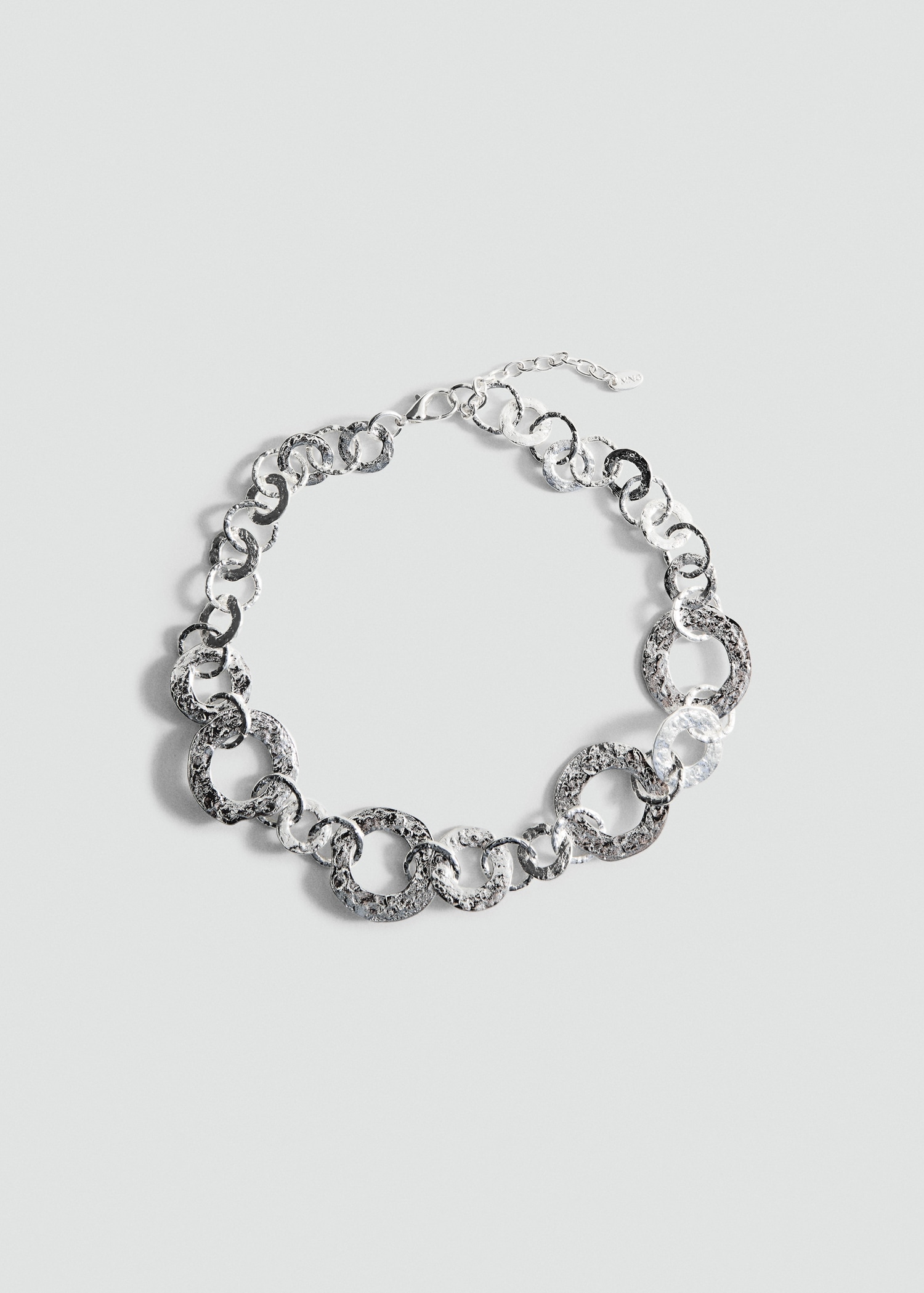 Combined metal-hoop necklace - Article without model
