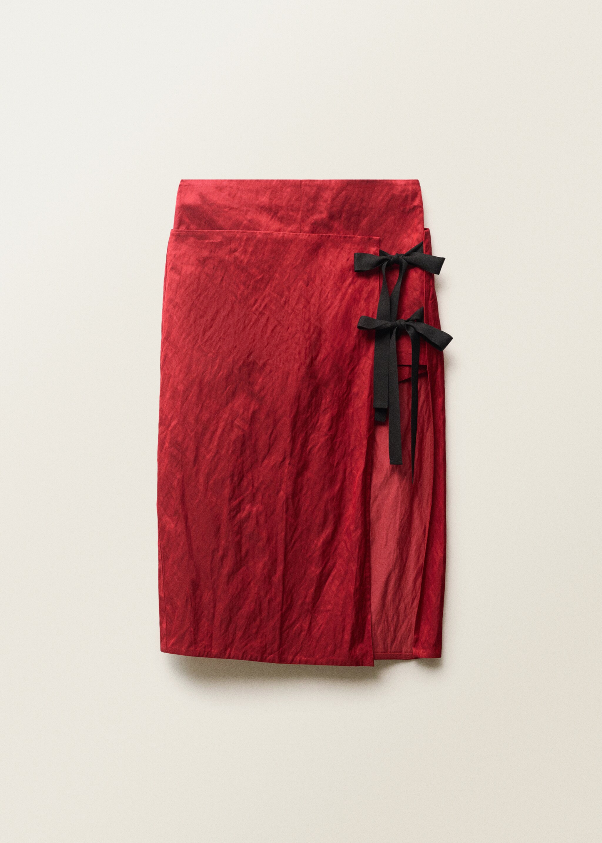 Multi-position textured skirt with bows - Article without model