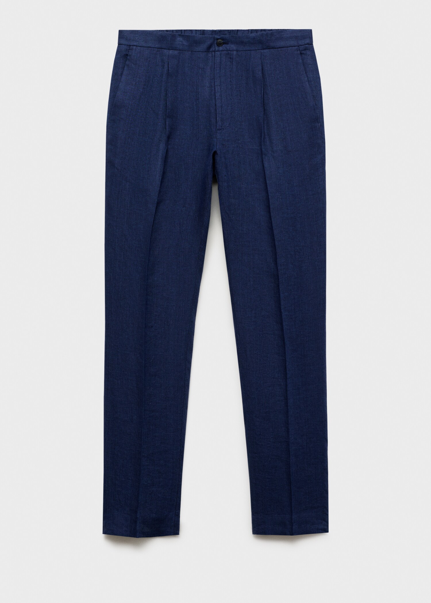 Öltöny nadrág Salerno 100% len slim fit - Termék modell nélkül