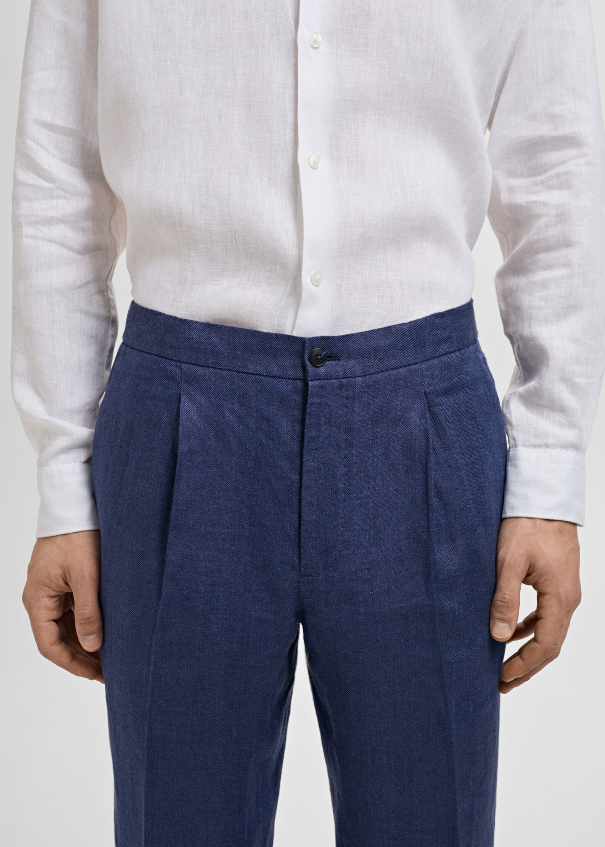 Брюки костюмные Salerno 100% лен slim fit - Деталь изделия 6