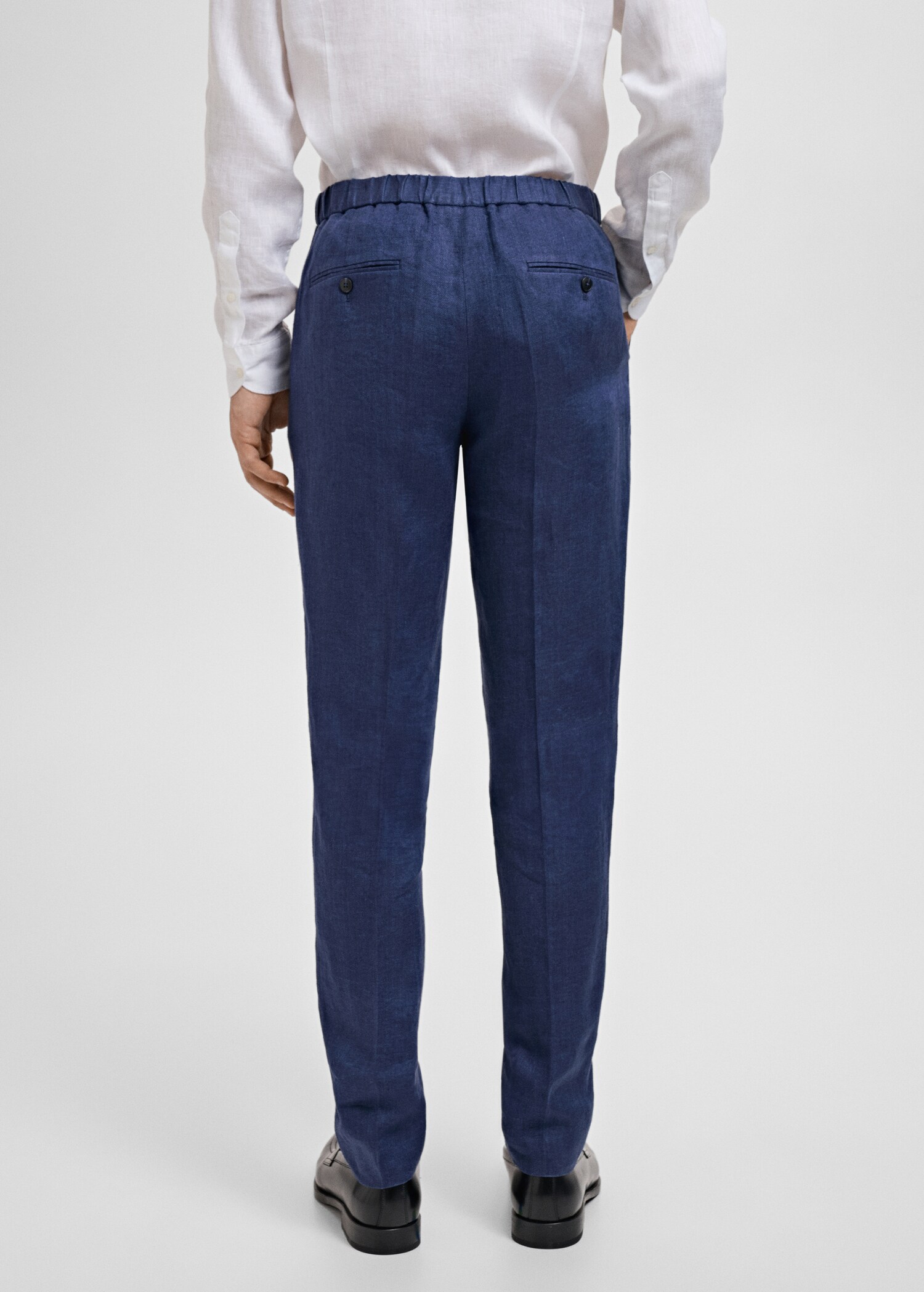Öltöny nadrág Salerno 100% len slim fit - A cikk hátulja