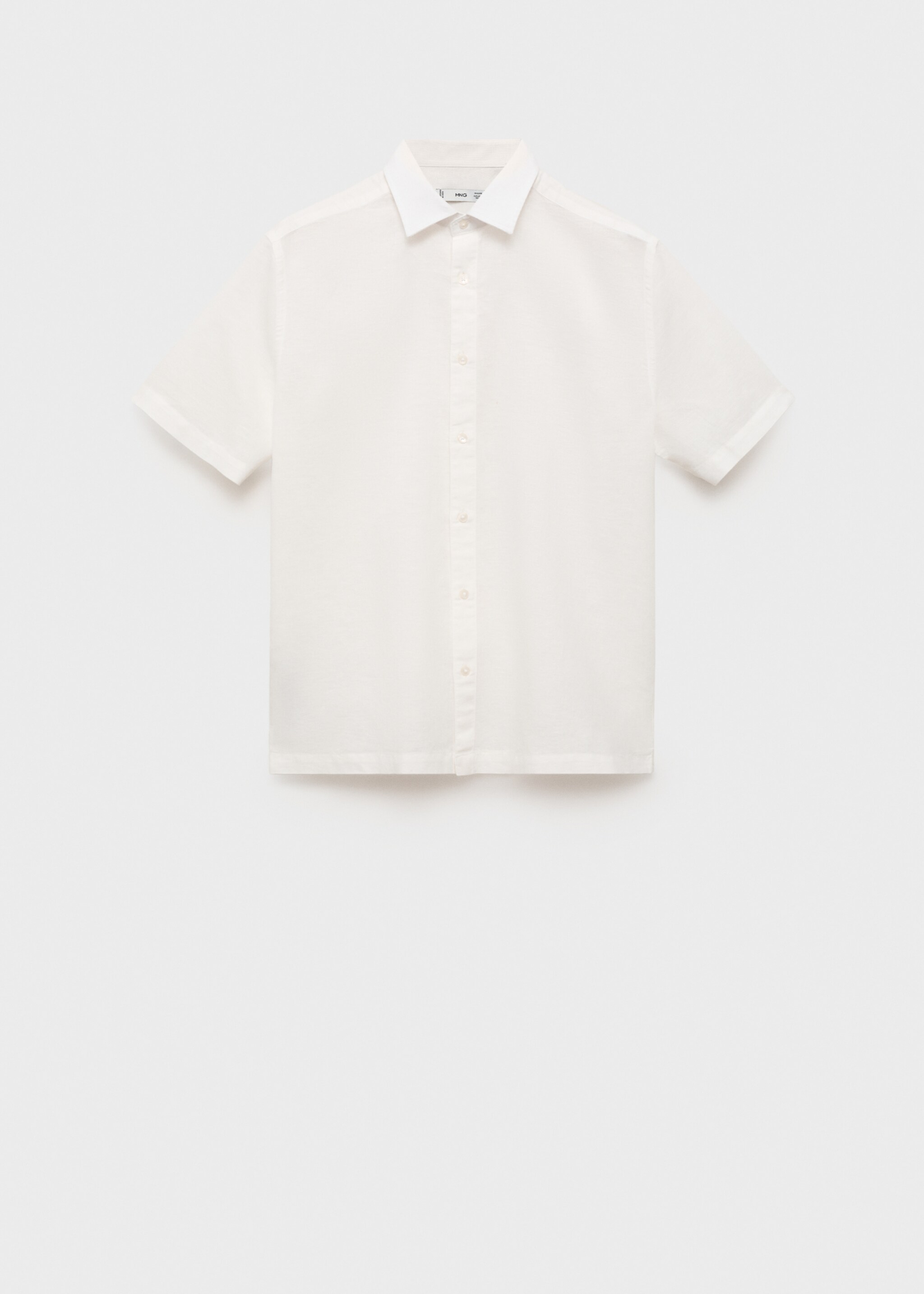 Short sleeve linen-blend shirt - Article without model