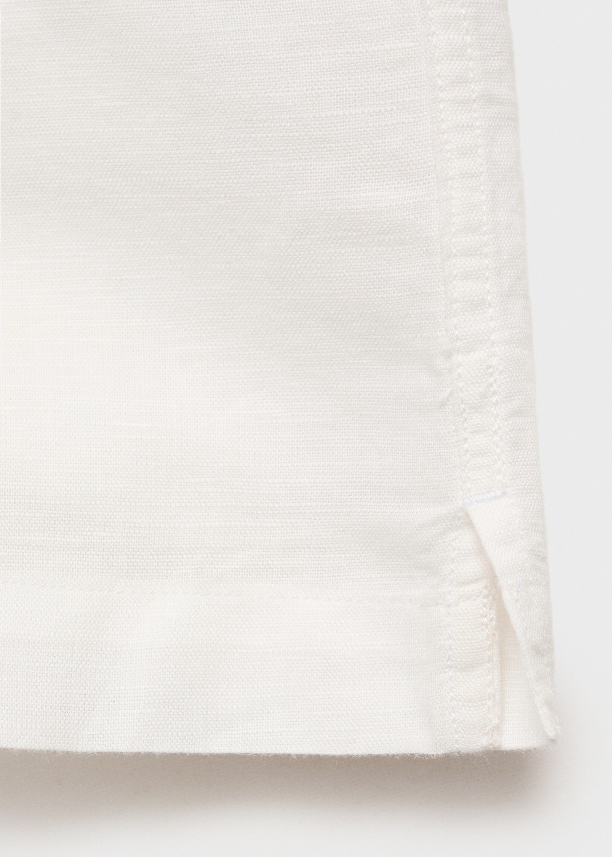 Short sleeve linen-blend shirt - Details of the article 0