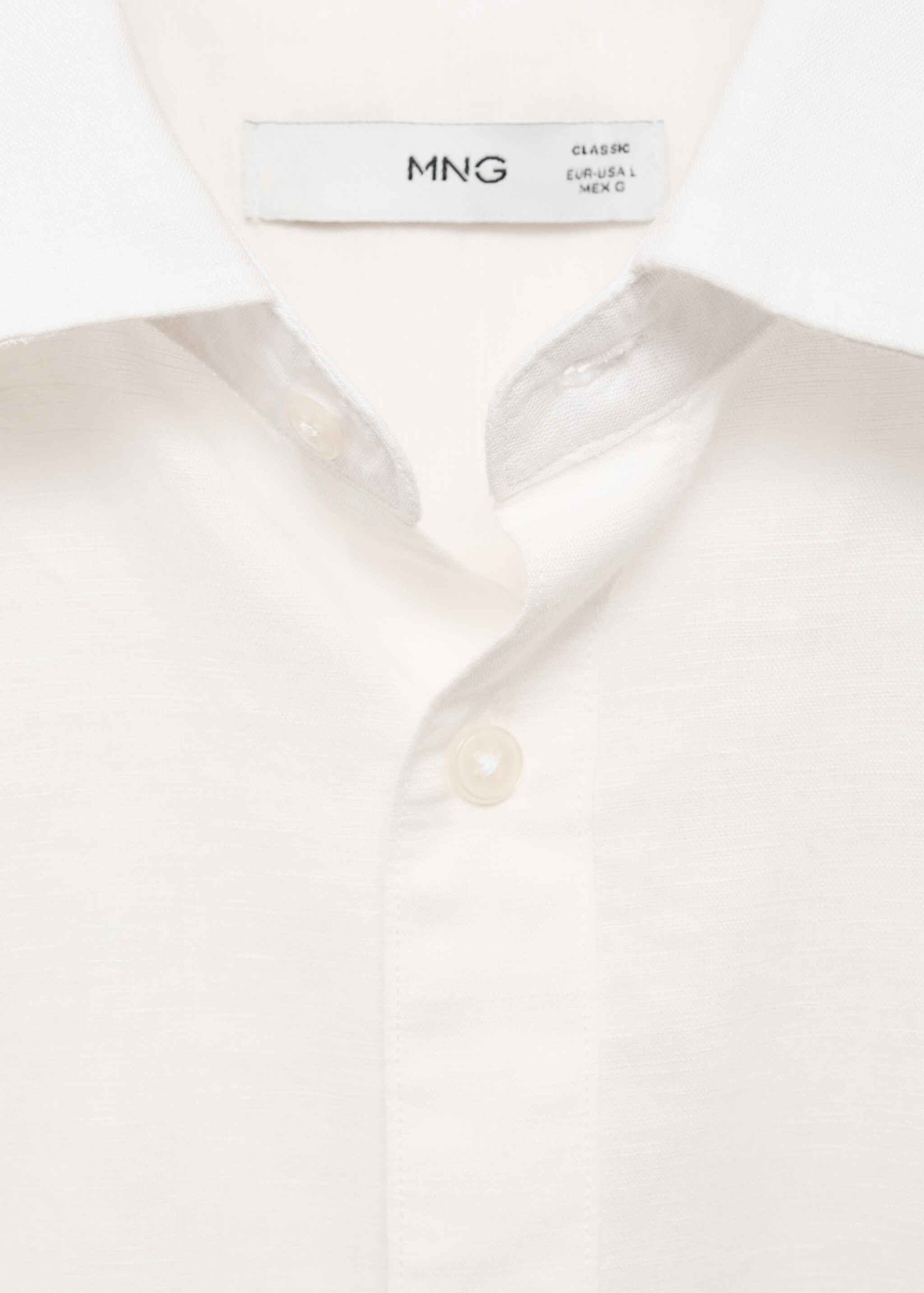 Short sleeve linen-blend shirt - Details of the article 8